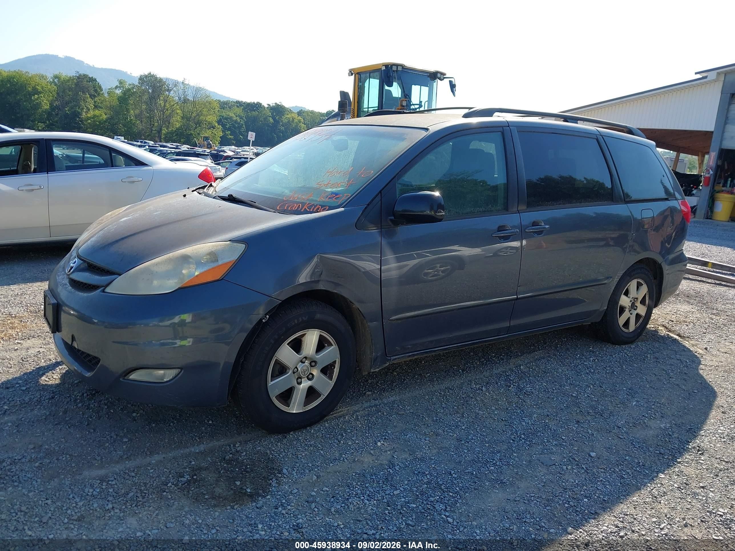 2009 Toyota Sienna Xle Blue vin: 5TDZK22C89S274223