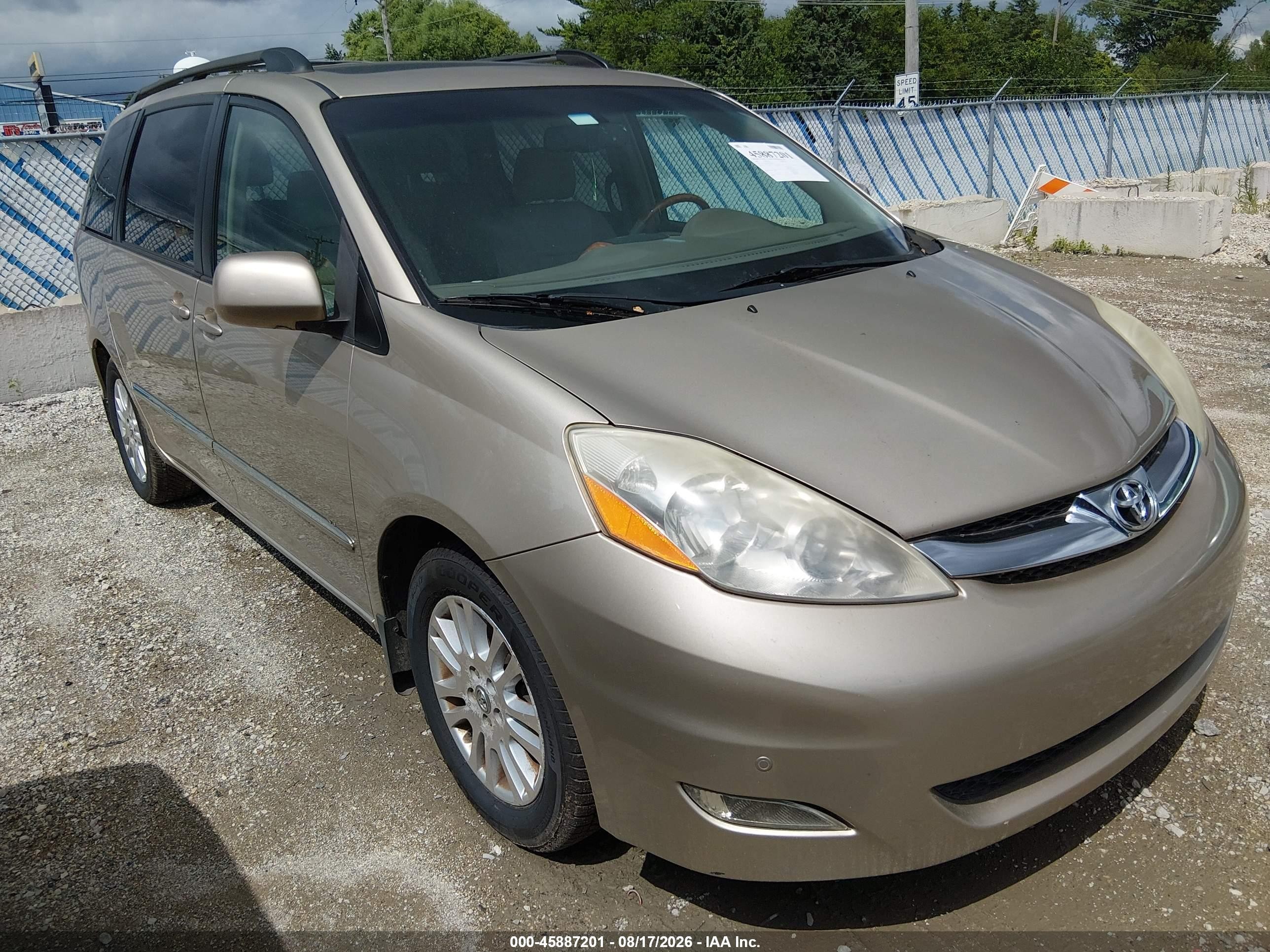 2007 Toyota Sienna Xle Limited Gold vin: 5TDZK22C97S048849