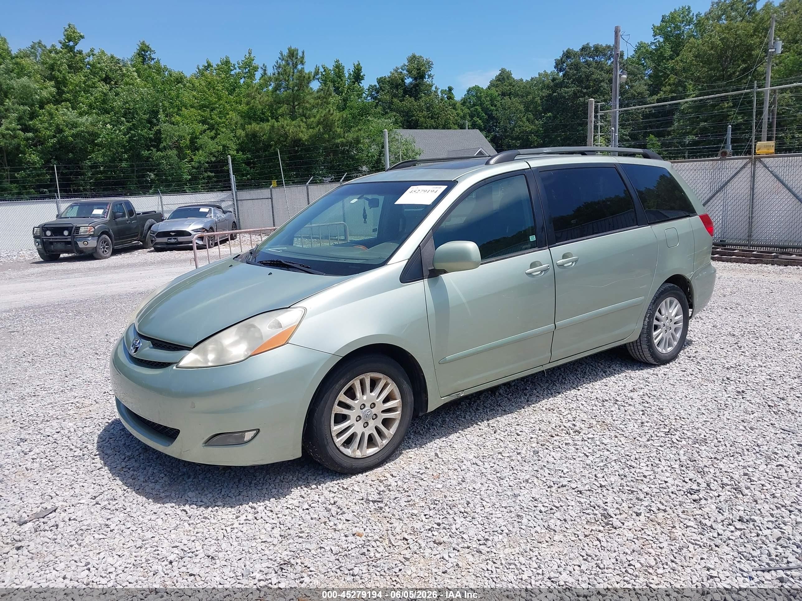 2007 Toyota Sienna Xle Green vin: 5TDZK22C97S079373
