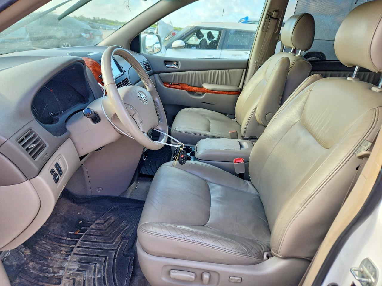 2008 Toyota Sienna Xle White vin: 5TDZK22C98S165834