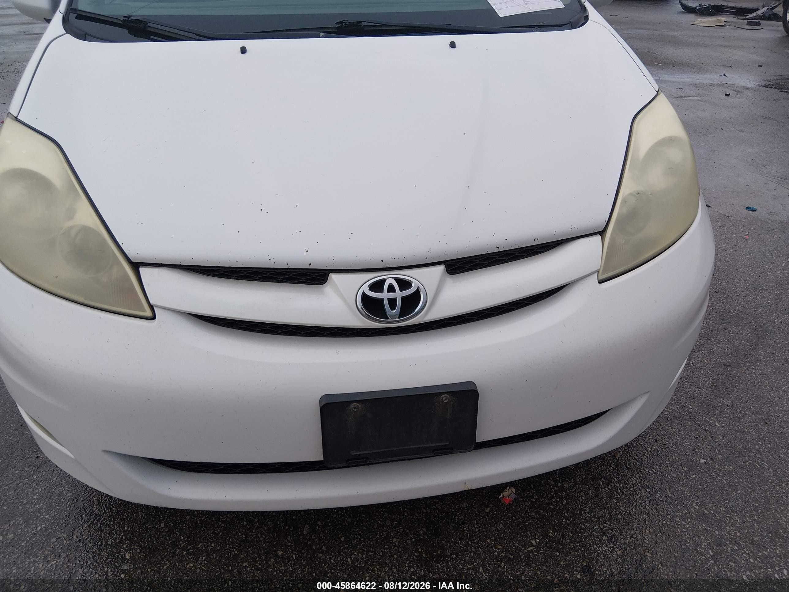 2007 Toyota Sienna Xle Белый vin: 5TDZK22CX7S018260