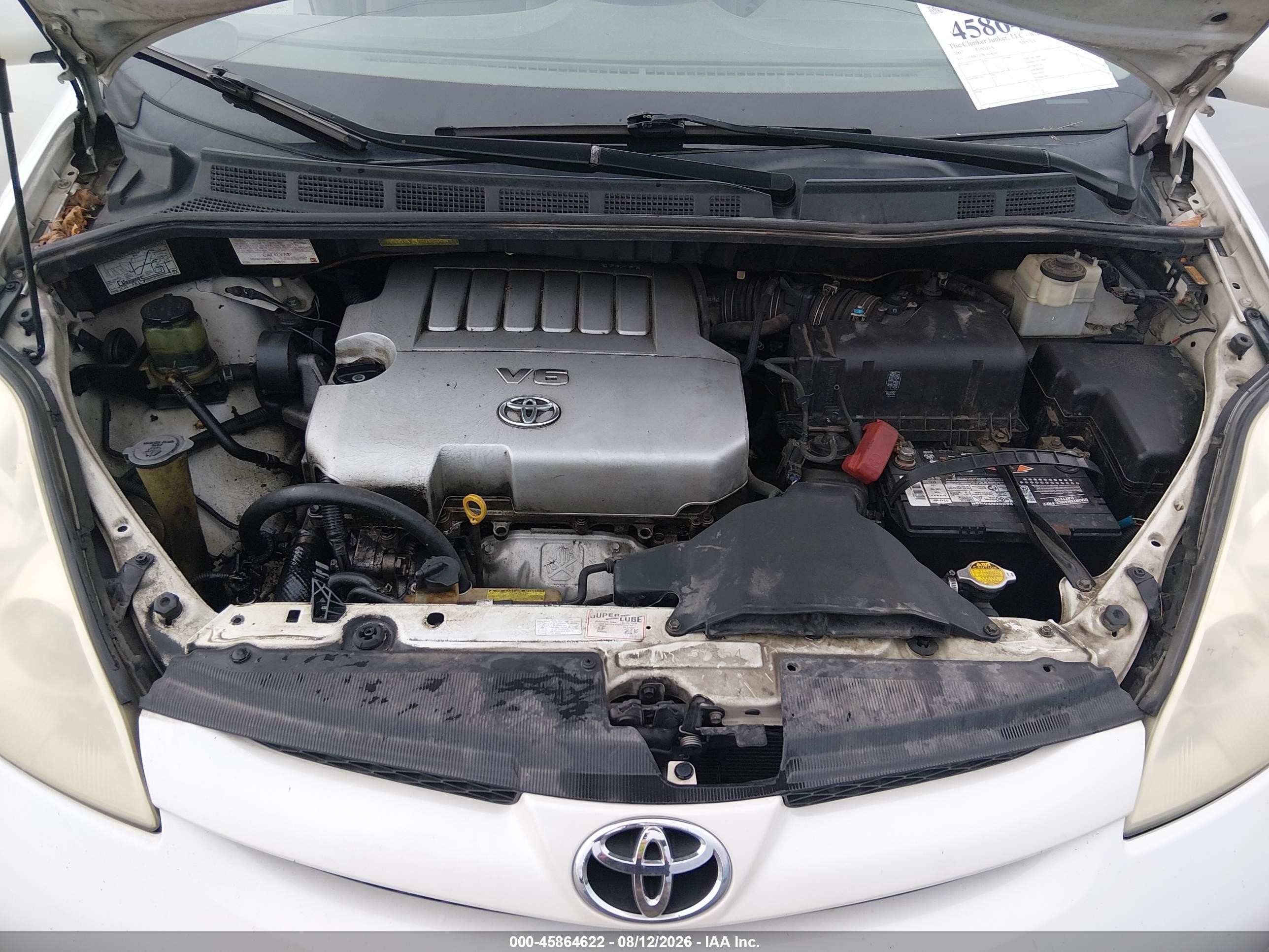2007 Toyota Sienna Xle Белый vin: 5TDZK22CX7S018260