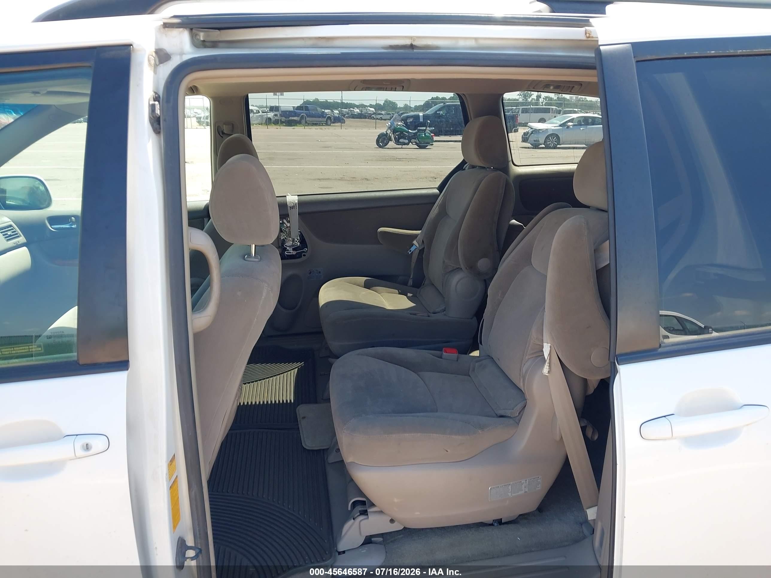 2007 Toyota Sienna Xle White vin: 5TDZK22CX7S048374