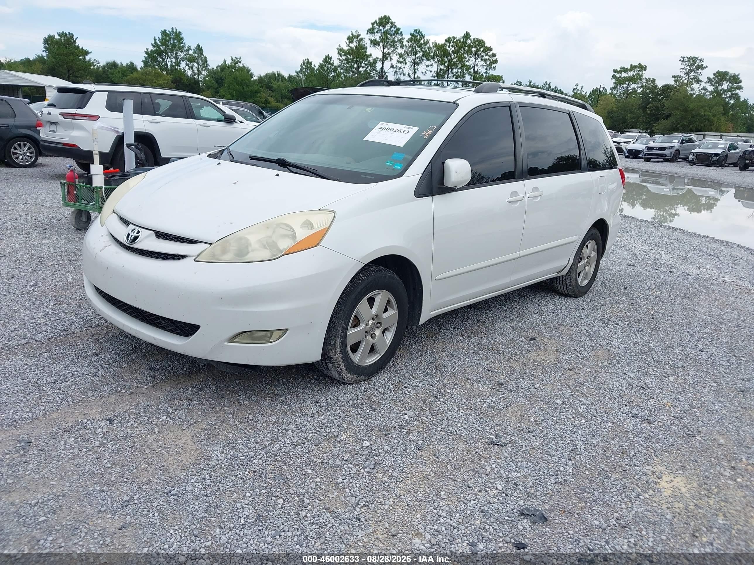 2008 Toyota Sienna Xle White vin: 5TDZK22CX8S221747