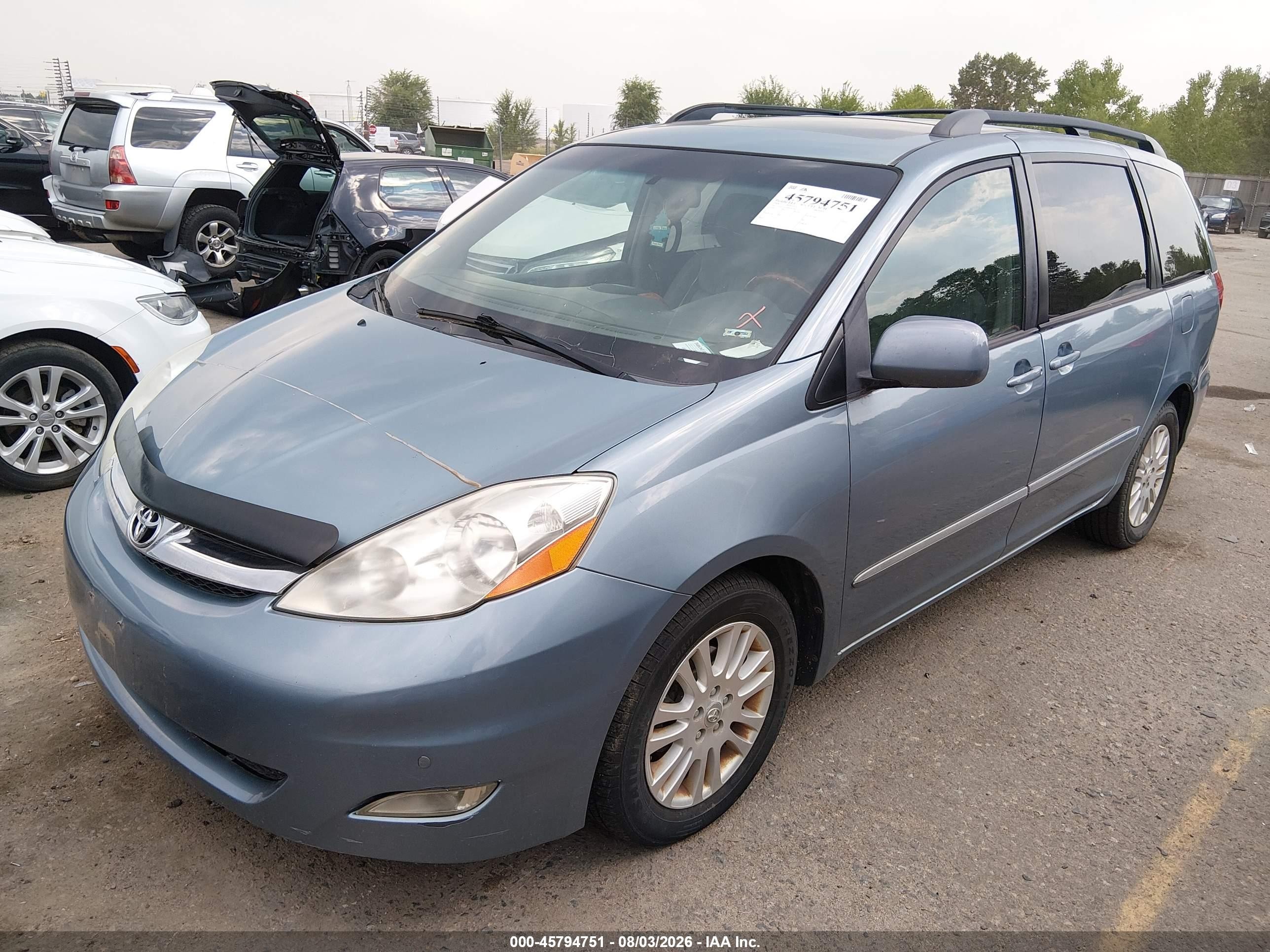 2009 Toyota Sienna Limited Light Blue vin: 5TDZK22CX9S265264
