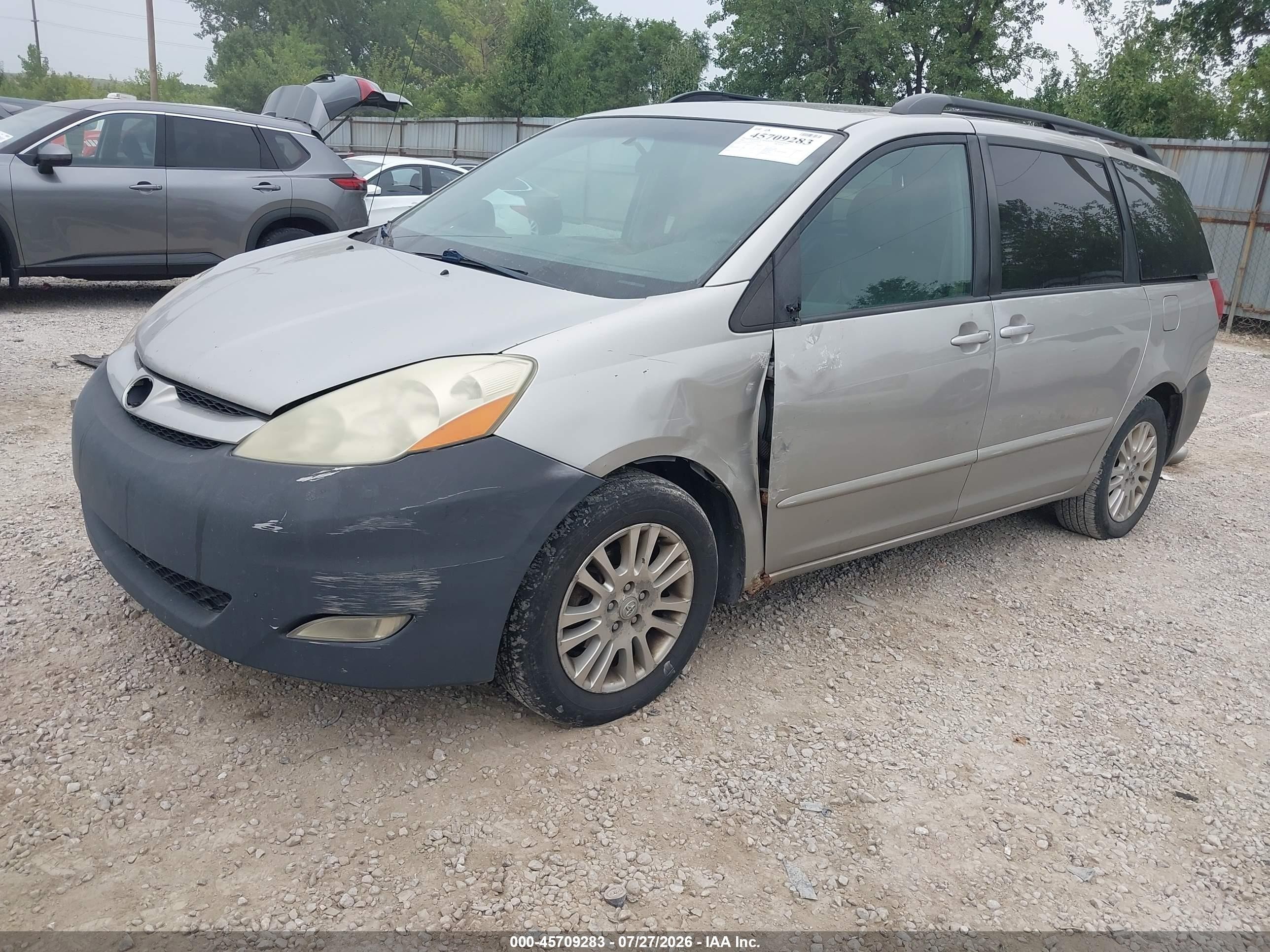 2009 Toyota Sienna Xle Серебряный vin: 5TDZK22CX9S265345