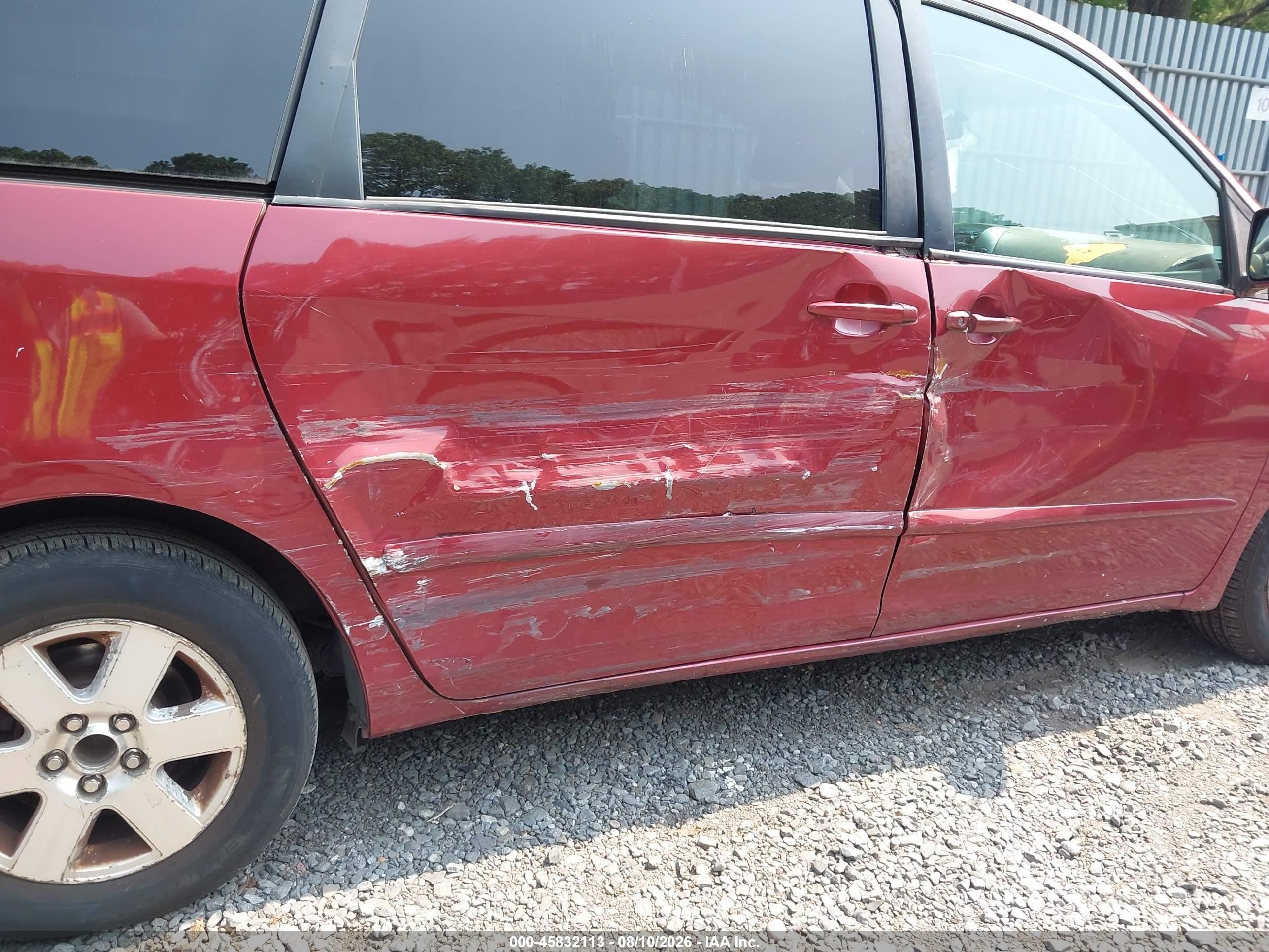 2007 Toyota Sienna Le Red vin: 5TDZK23C07S018136