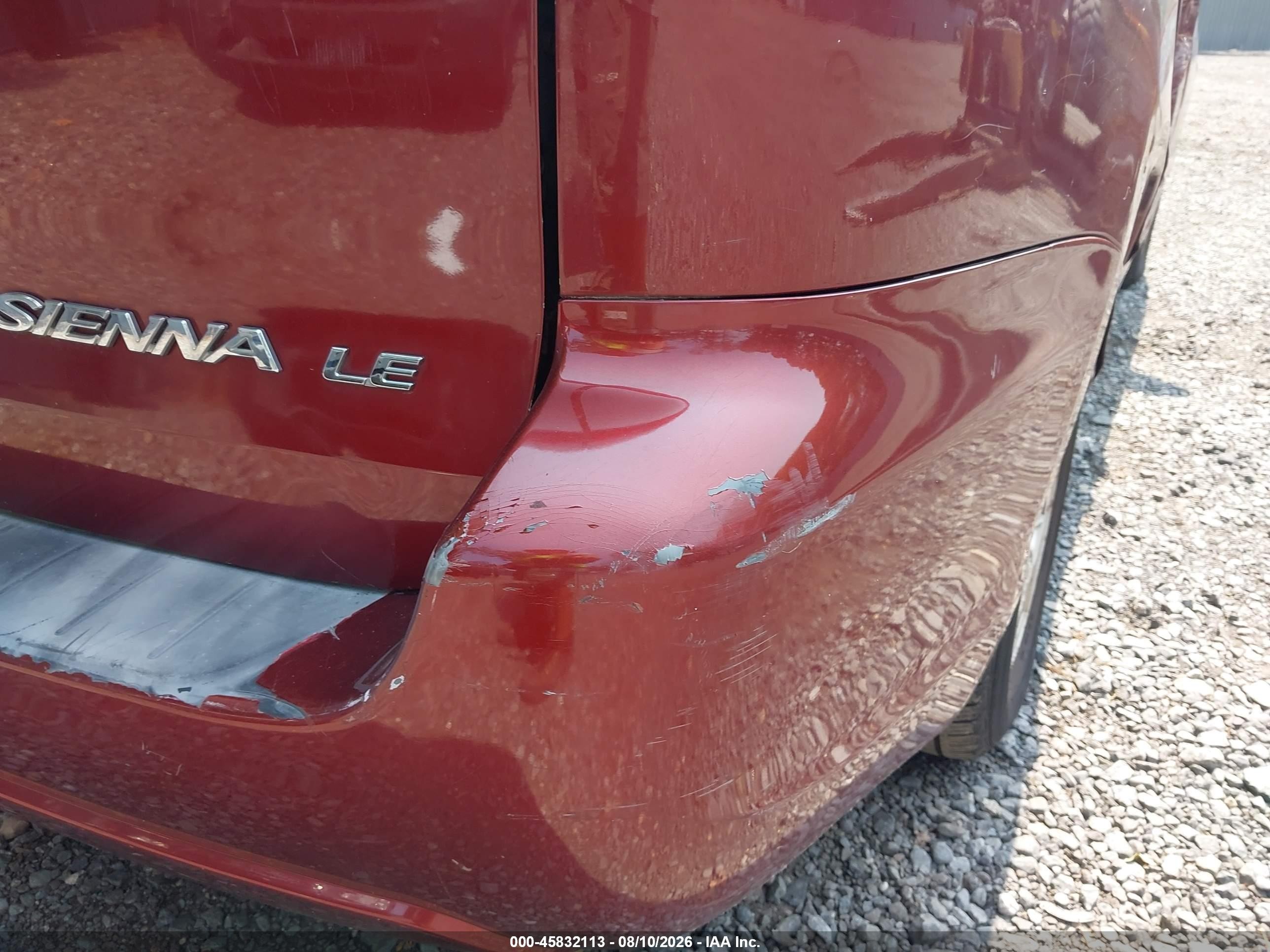 2007 Toyota Sienna Le Red vin: 5TDZK23C07S018136
