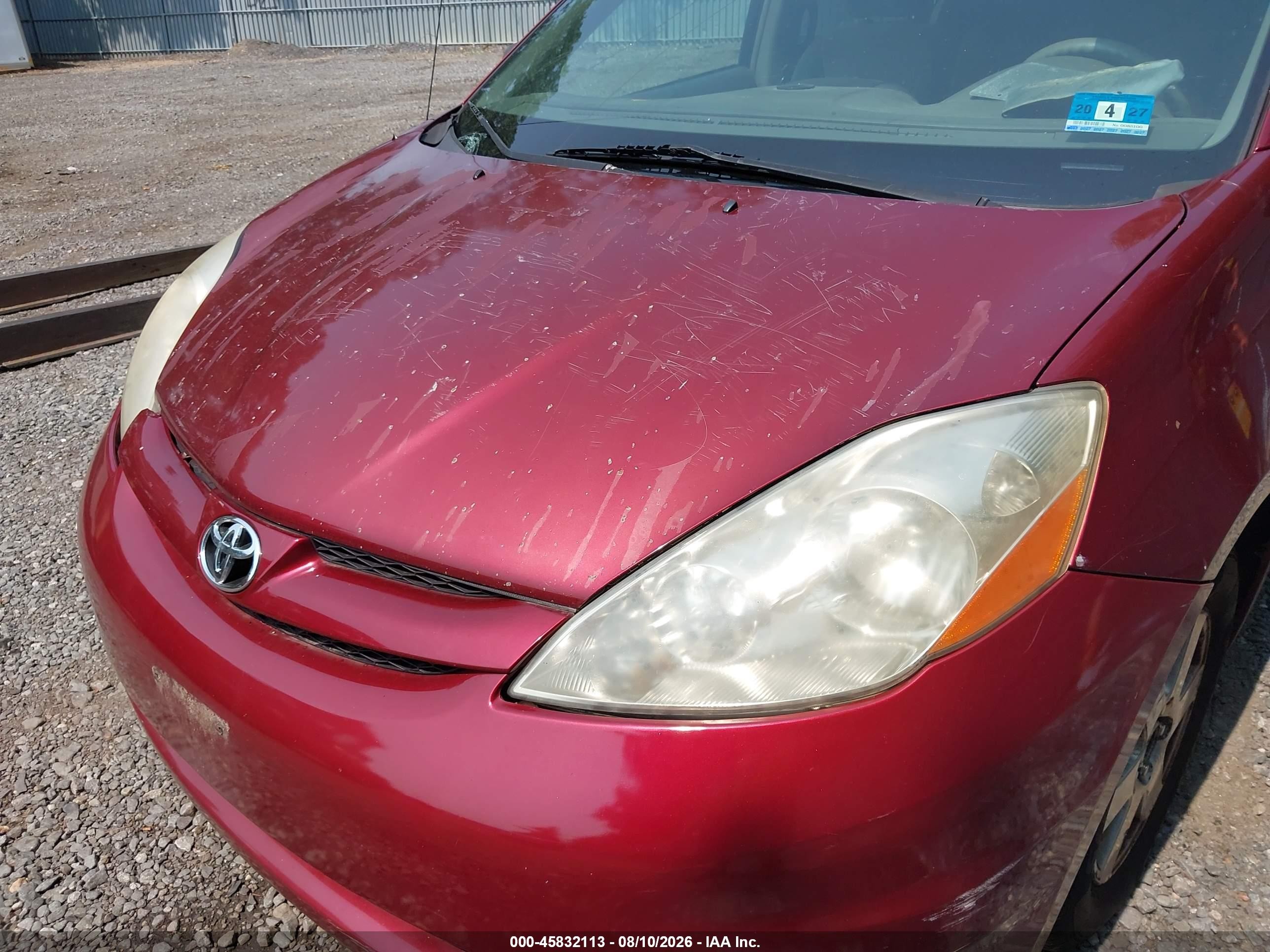 2007 Toyota Sienna Le Red vin: 5TDZK23C07S018136