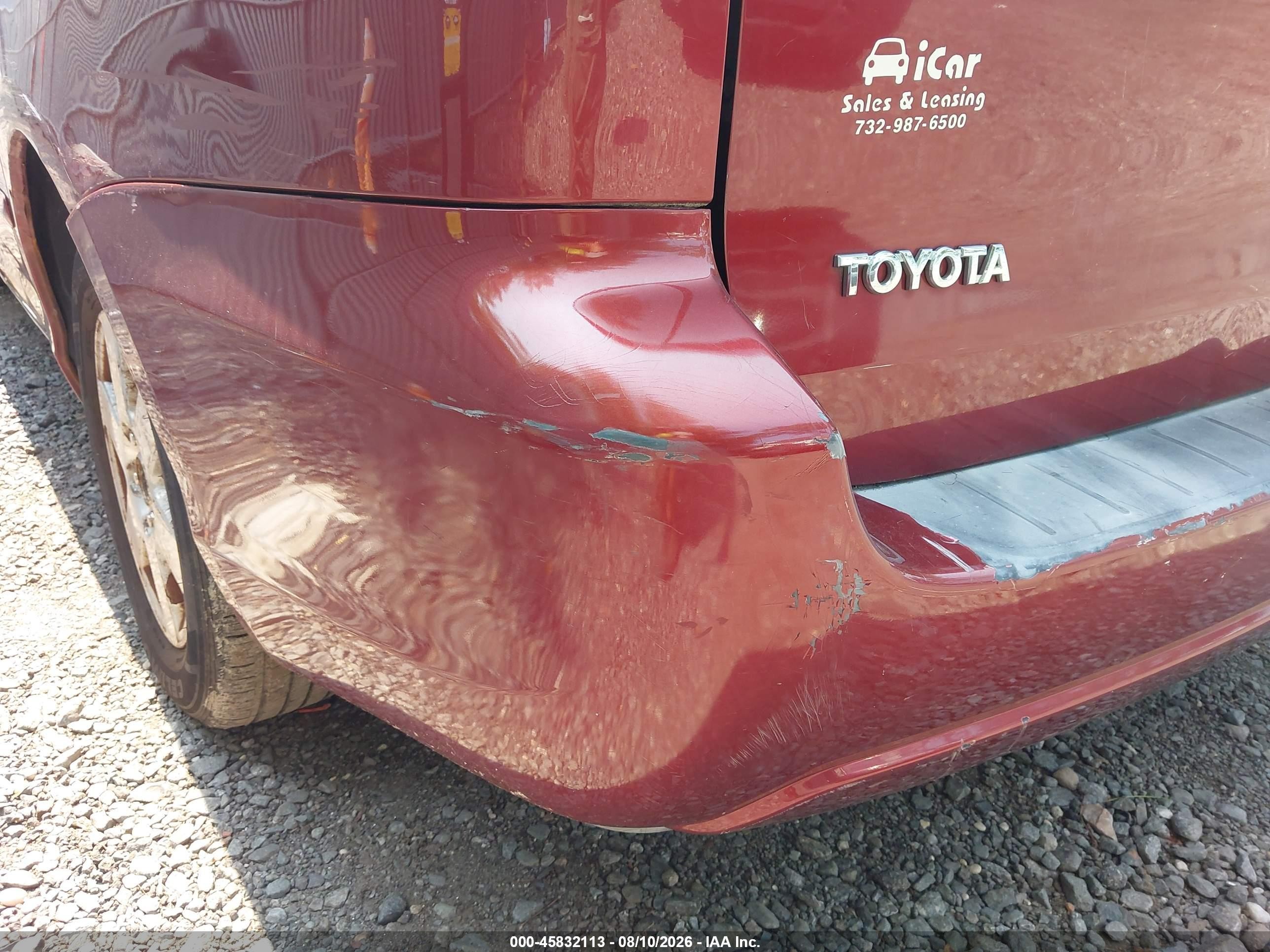 2007 Toyota Sienna Le Red vin: 5TDZK23C07S018136