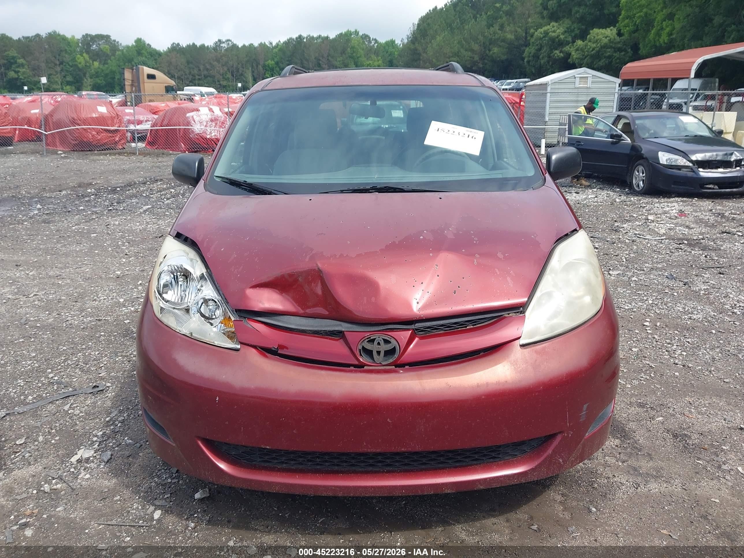 2008 Toyota Sienna Ce Burgundy vin: 5TDZK23C08S127052
