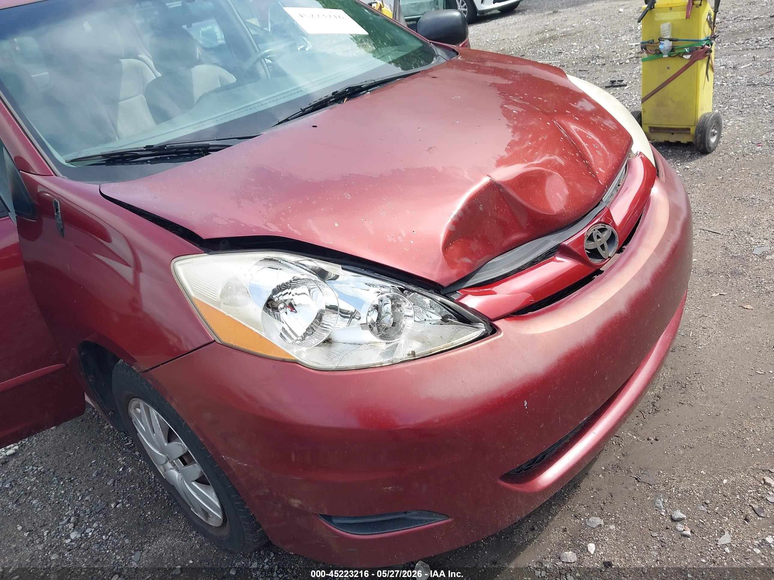 2008 Toyota Sienna Ce Burgundy vin: 5TDZK23C08S127052