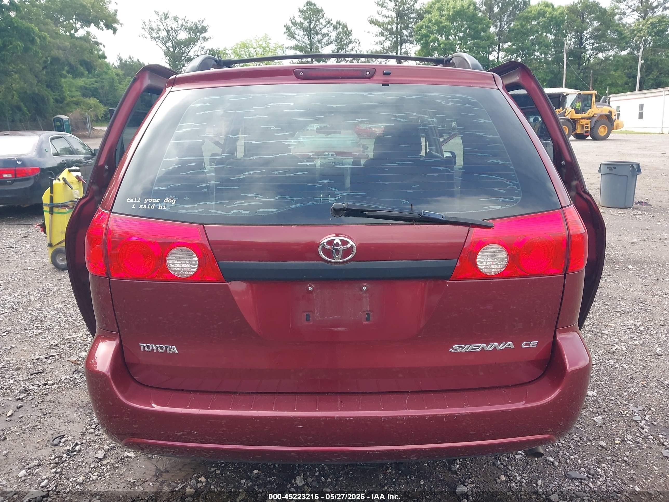 2008 Toyota Sienna Ce Burgundy vin: 5TDZK23C08S127052