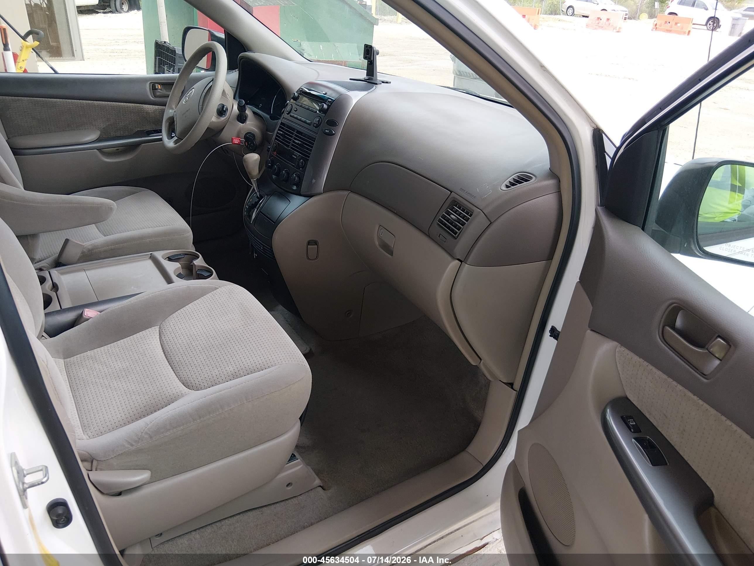 2008 Toyota Sienna Le White vin: 5TDZK23C08S136267