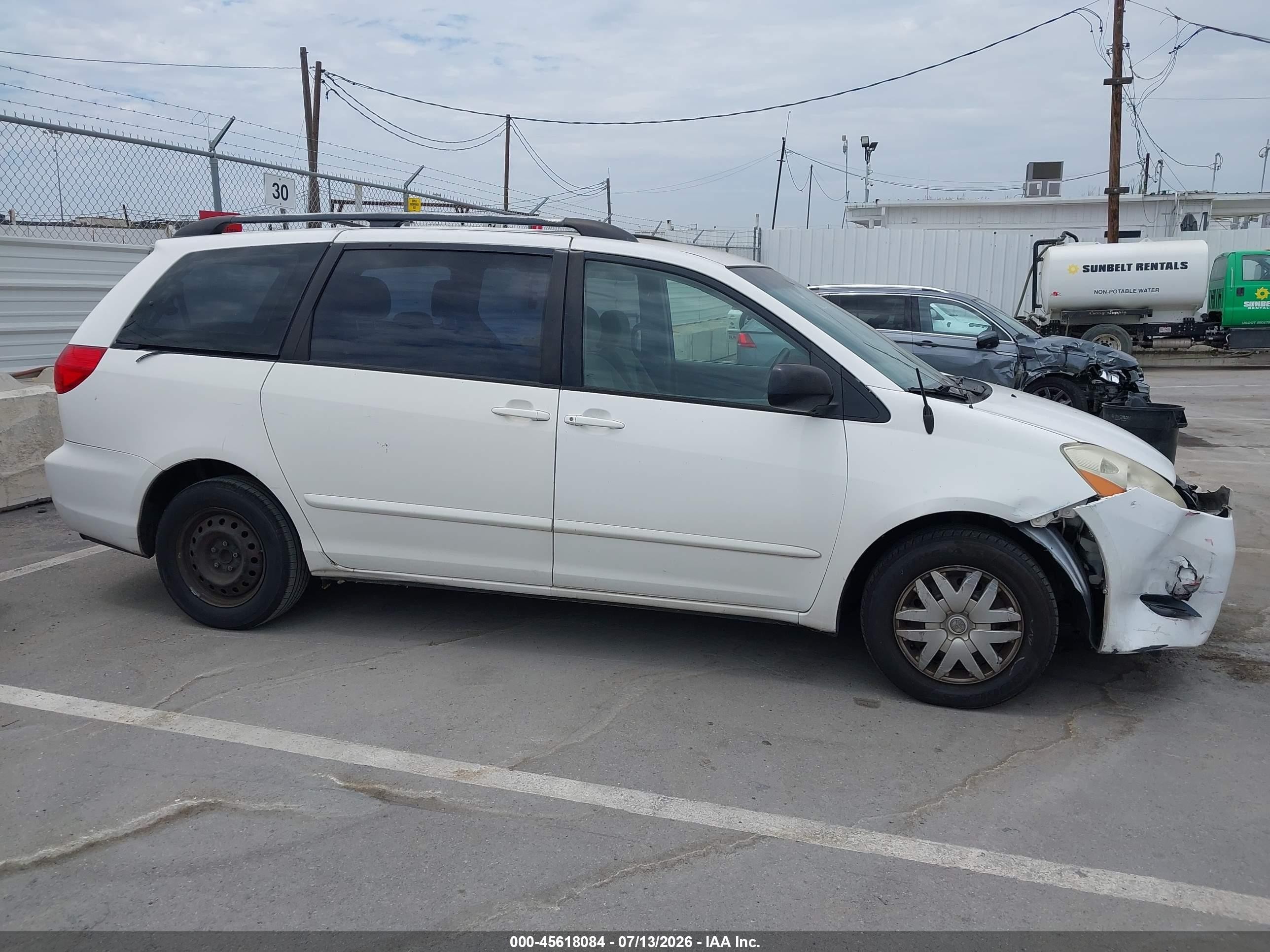 2008 Toyota Sienna Ce White vin: 5TDZK23C08S147415