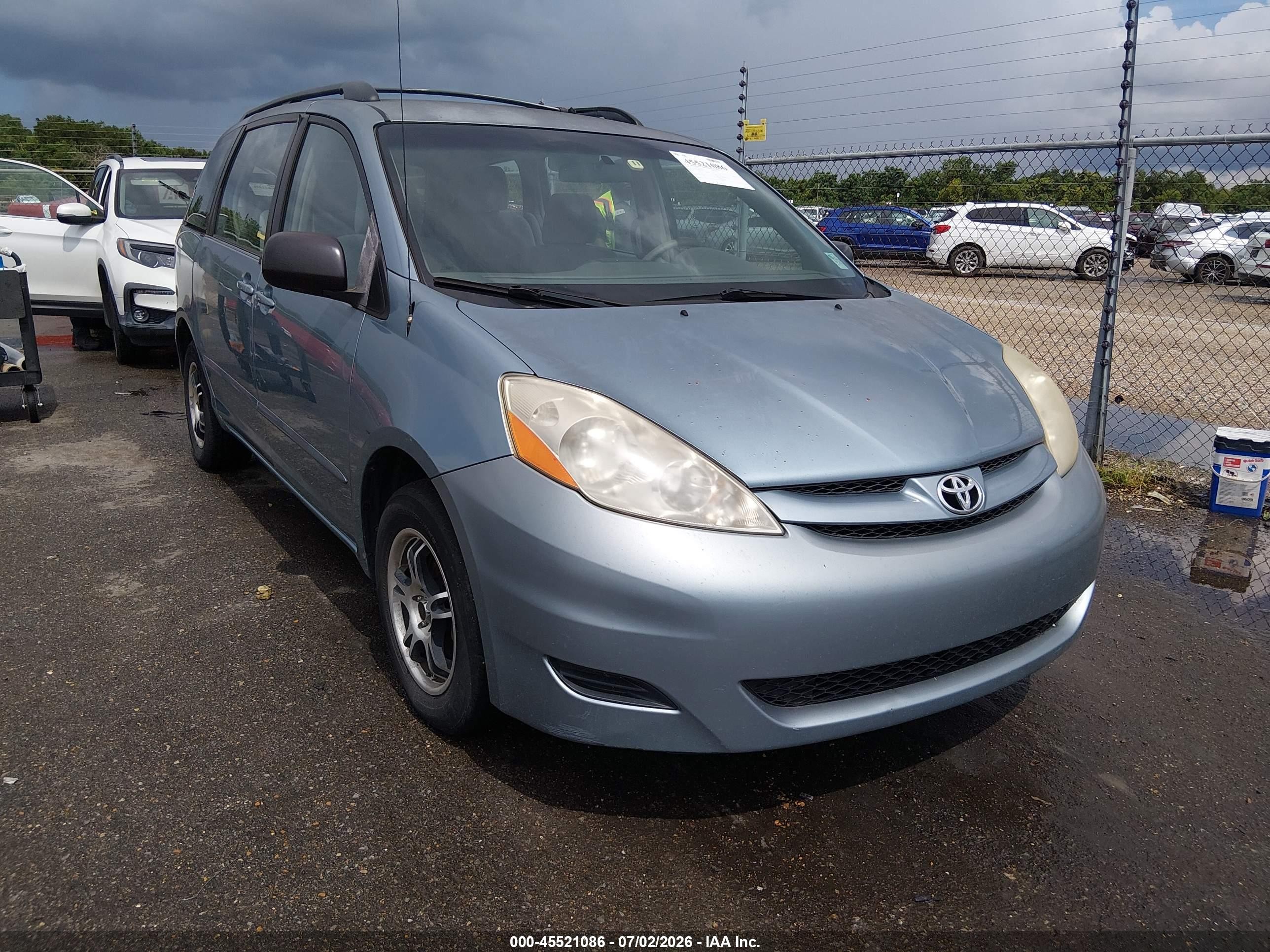 2009 Toyota Sienna Ce Blue vin: 5TDZK23C09S286316