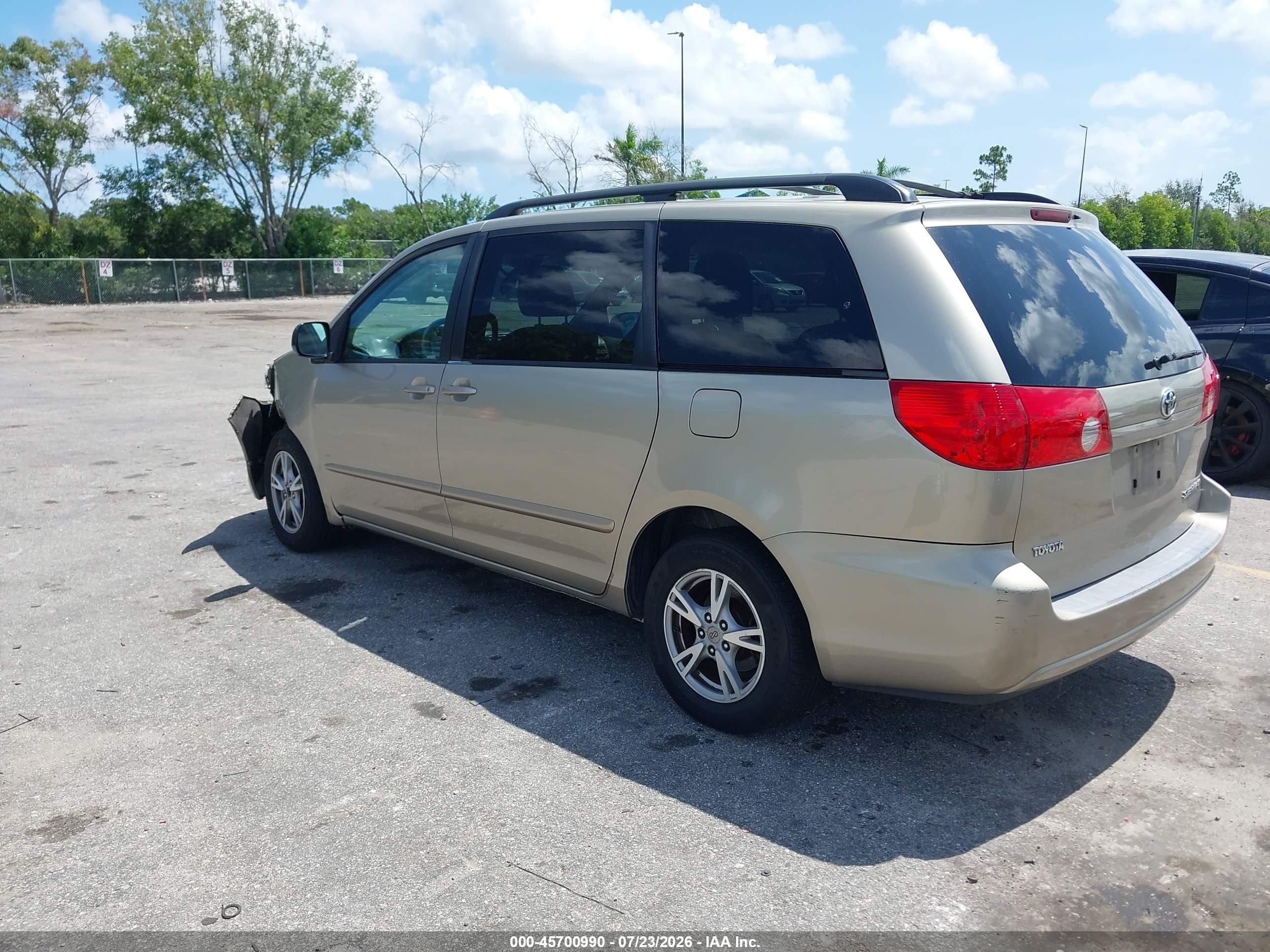 2009 Toyota Sienna Le Бежевый vin: 5TDZK23C09S287322