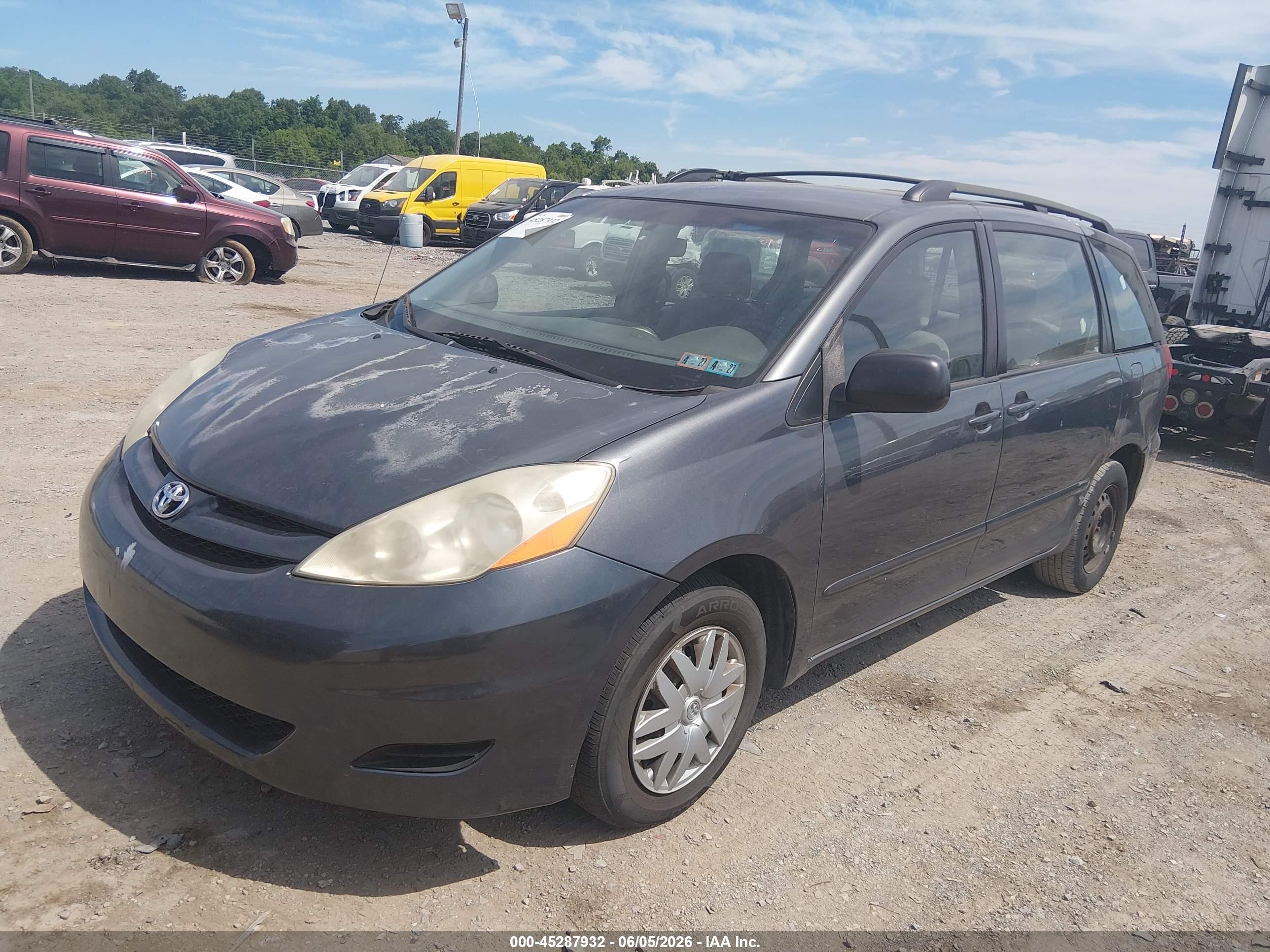 2007 Toyota Sienna Ce Синий vin: 5TDZK23C17S000048