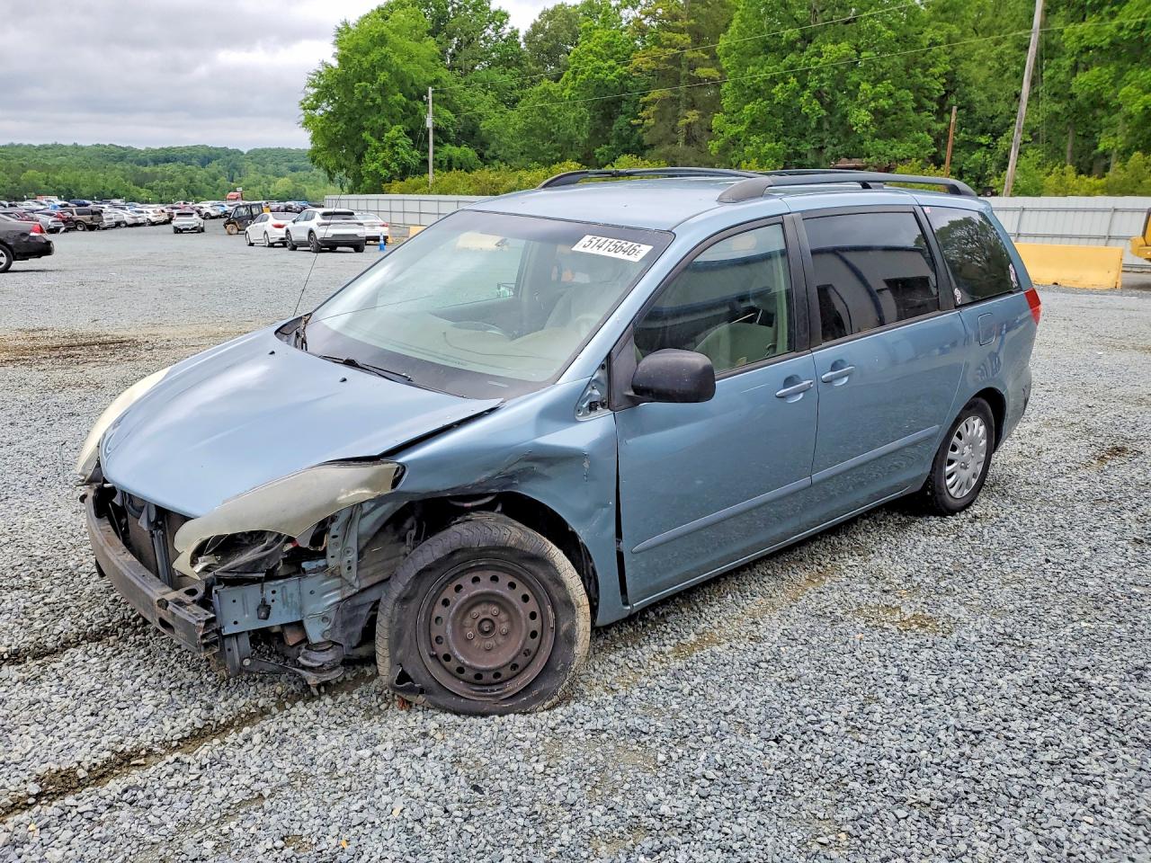 2007 Toyota Sienna Ce 7-passenger Blue vin: 5TDZK23C17S014418