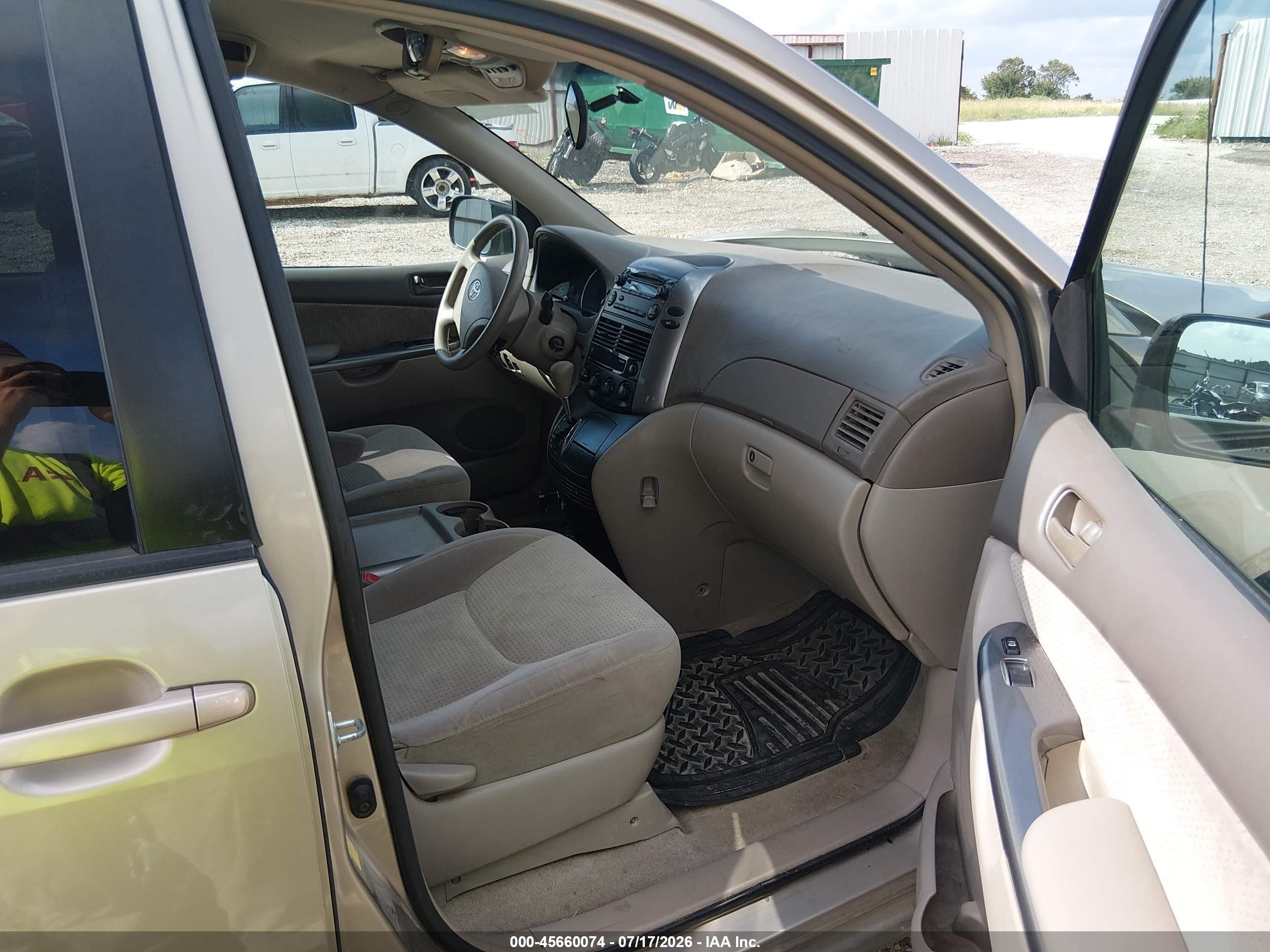 2007 Toyota Sienna Le Золотой vin: 5TDZK23C17S074747