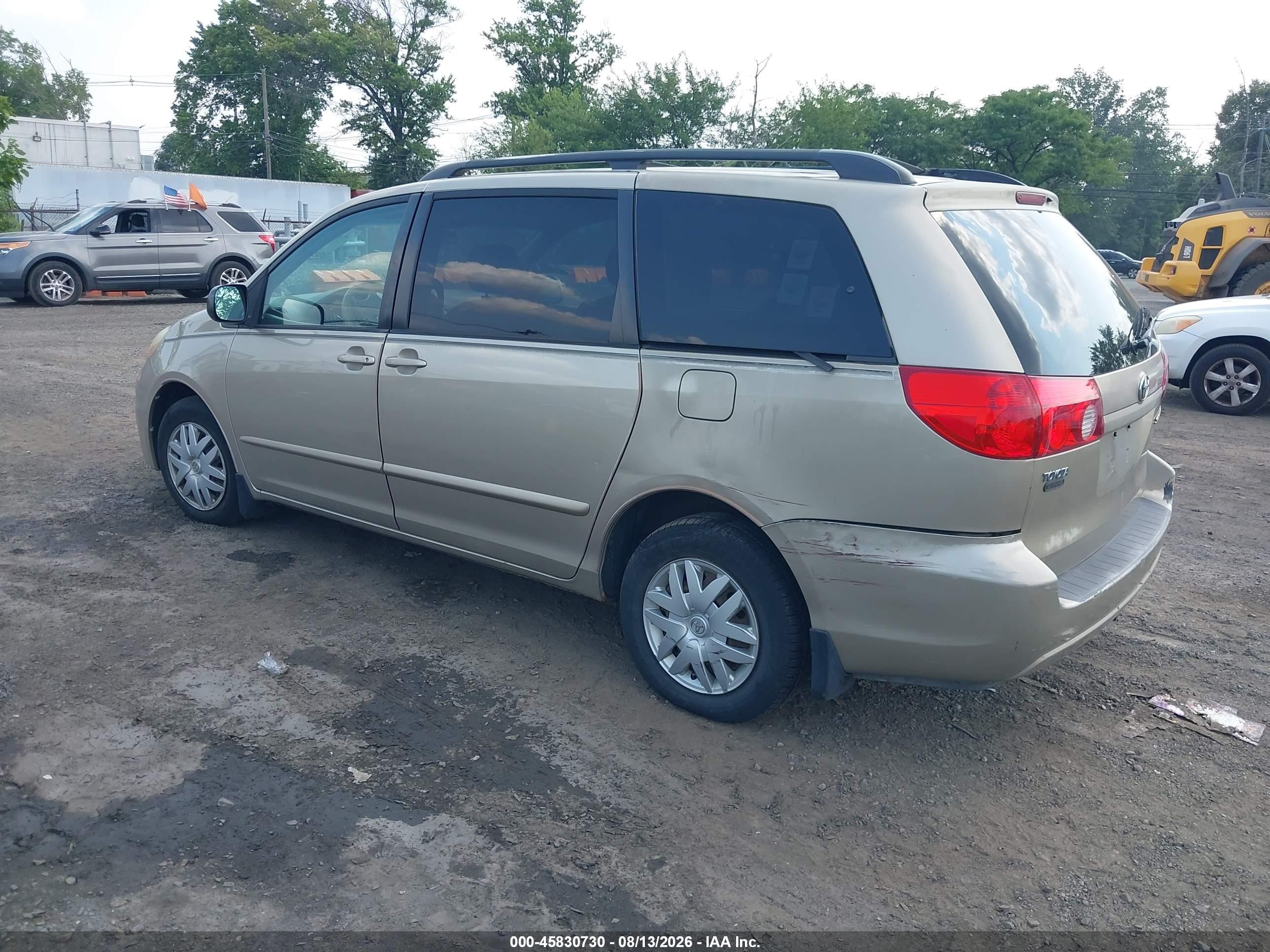 2007 Toyota Sienna Le Бежевый vin: 5TDZK23C17S077552
