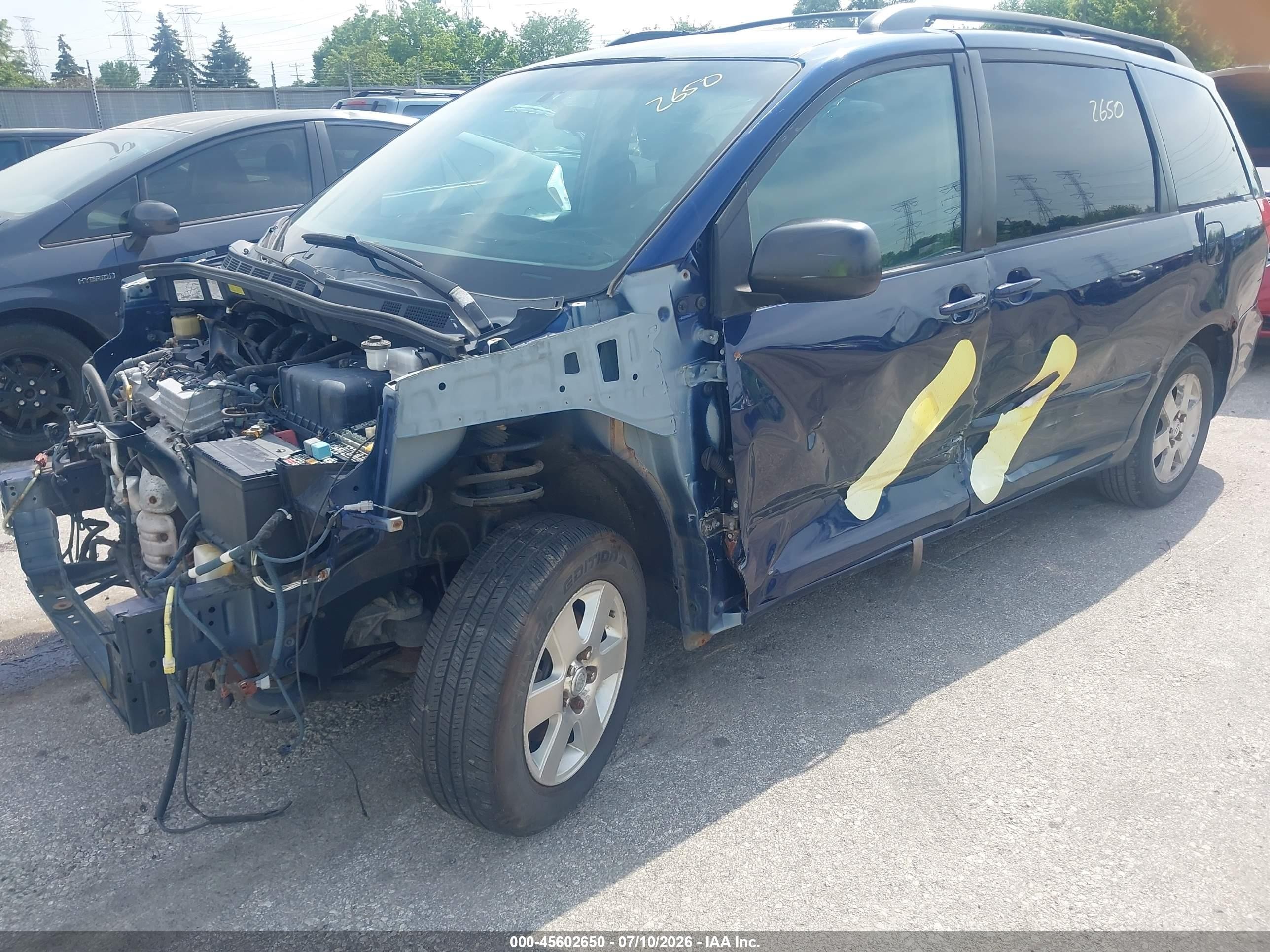 2007 Toyota Sienna Le Blue vin: 5TDZK23C17S084498