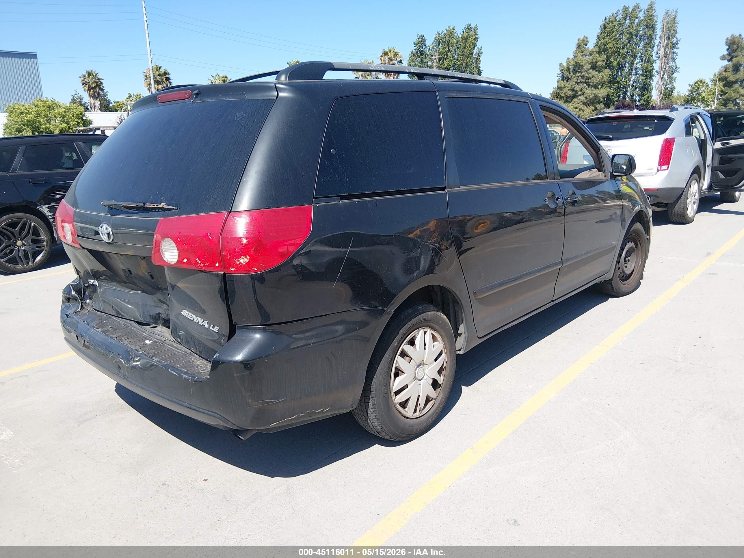 2008 Toyota Sienna Le Black vin: 5TDZK23C18S186286