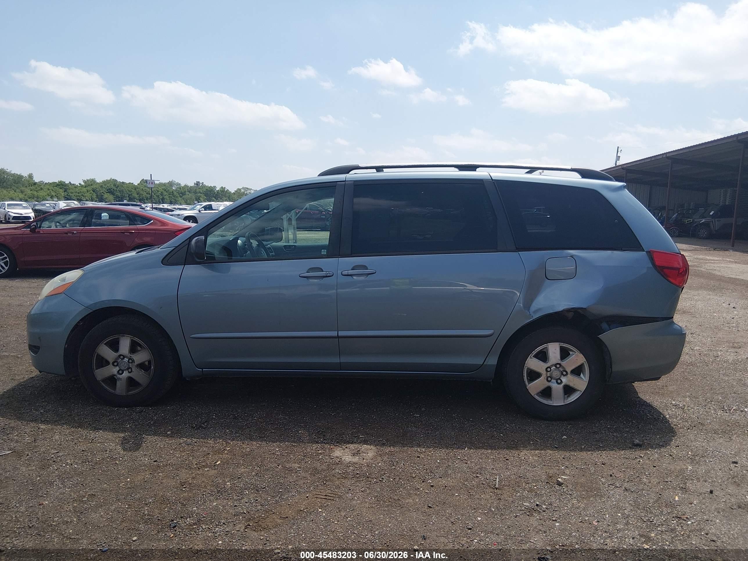 2007 Toyota Sienna Le Light Blue vin: 5TDZK23C27S001029