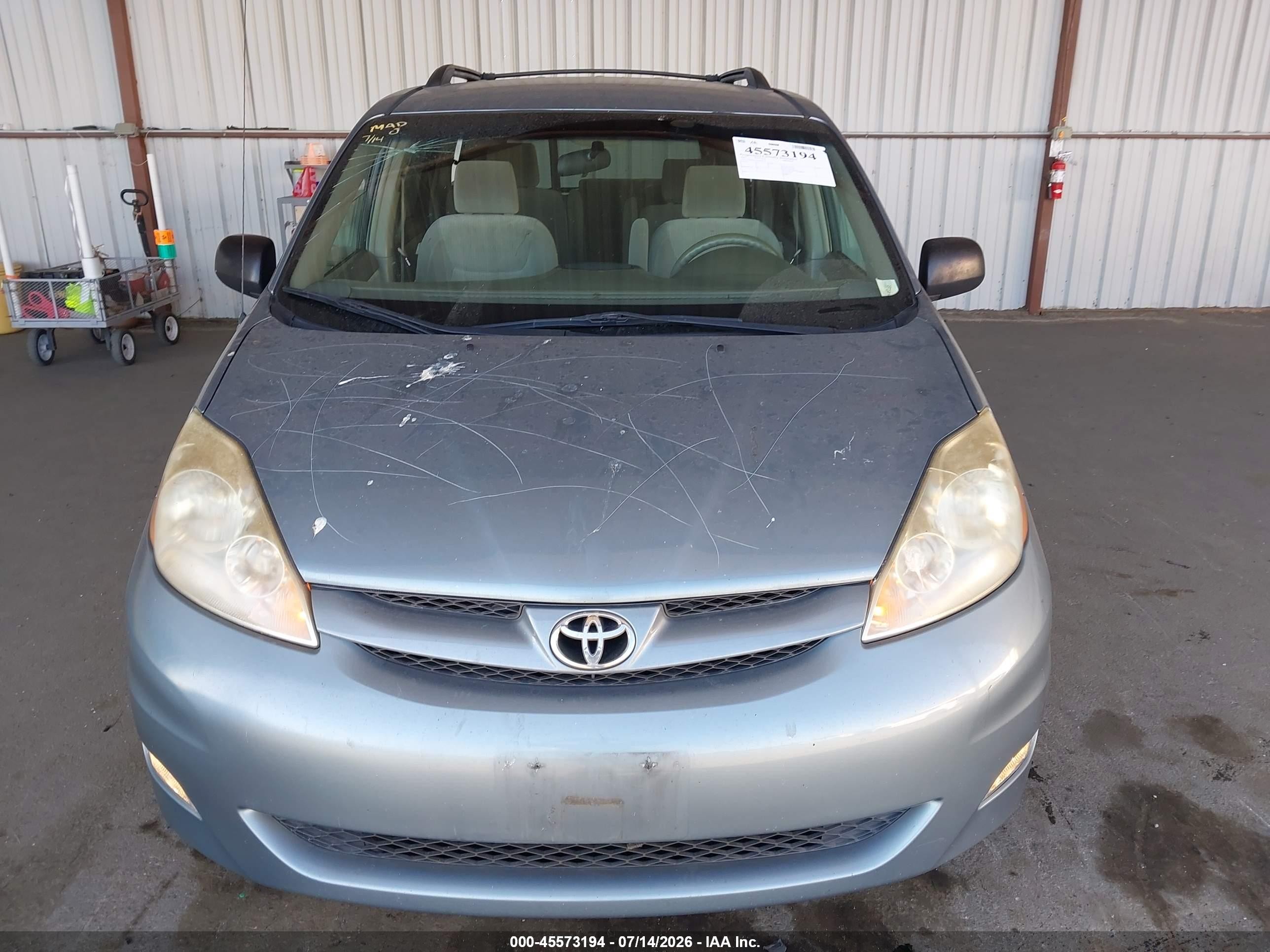 2007 Toyota Sienna Le Light Blue vin: 5TDZK23C27S002732