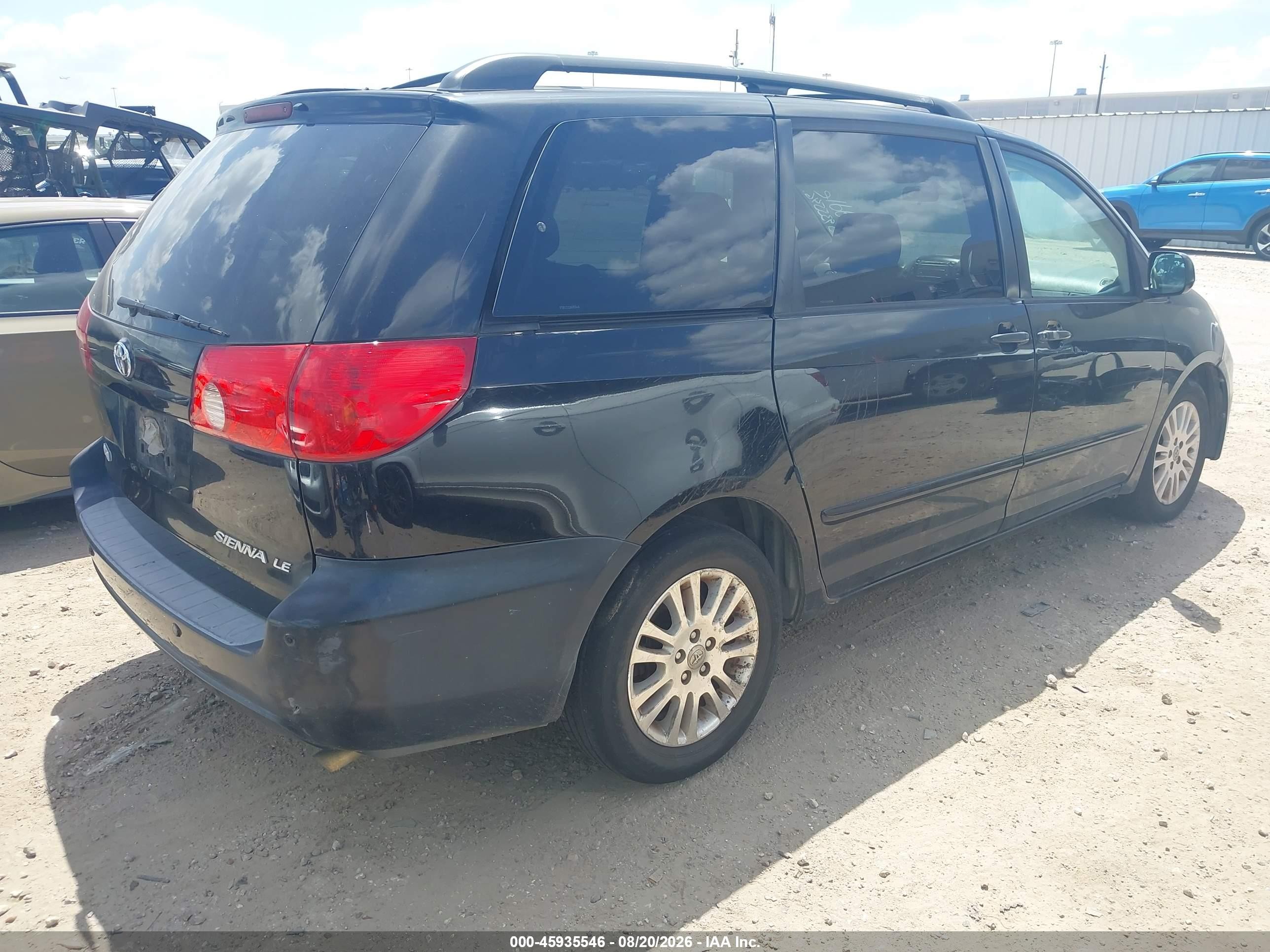 2008 Toyota Sienna Le Черный vin: 5TDZK23C28S123648