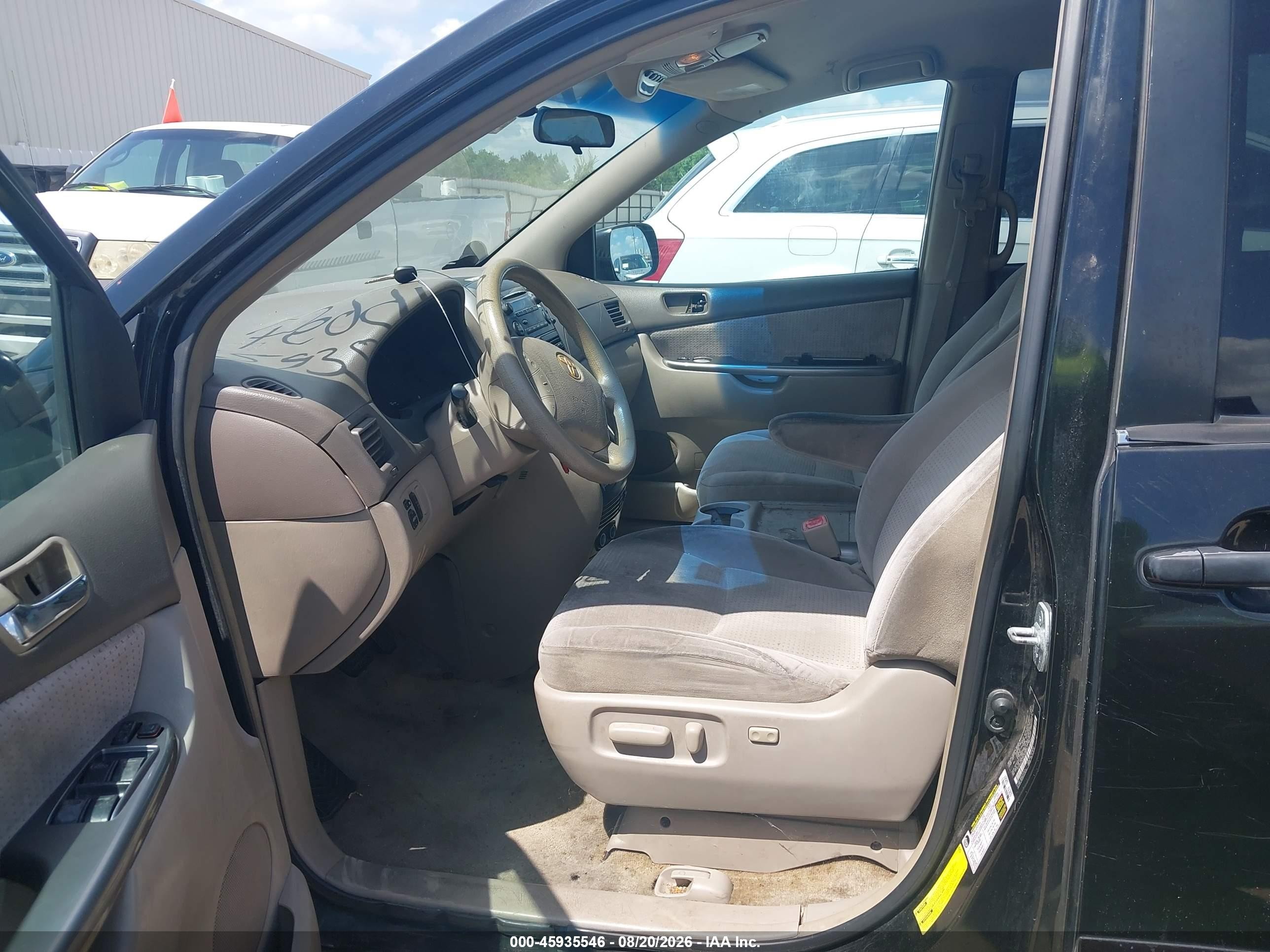 2008 Toyota Sienna Le Черный vin: 5TDZK23C28S123648