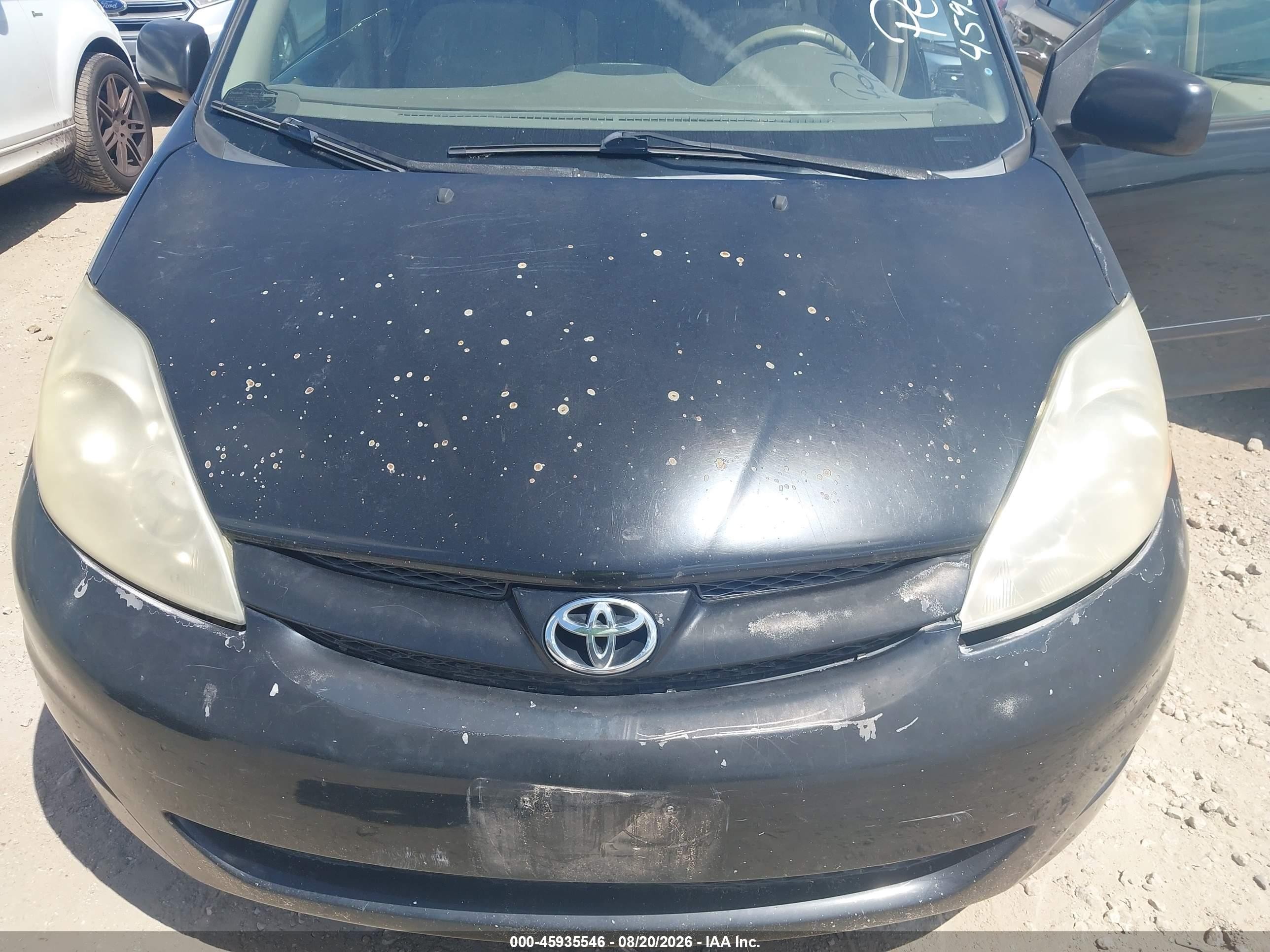 2008 Toyota Sienna Le Черный vin: 5TDZK23C28S123648
