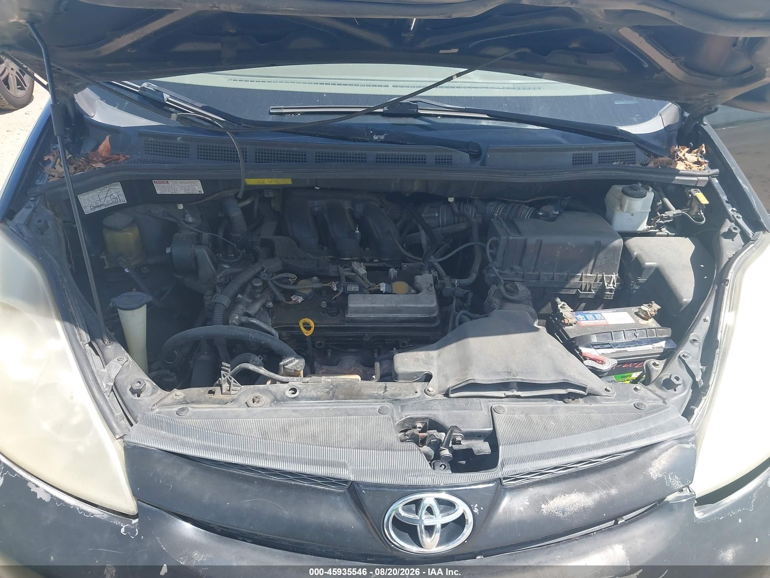 2008 Toyota Sienna Le Черный vin: 5TDZK23C28S123648