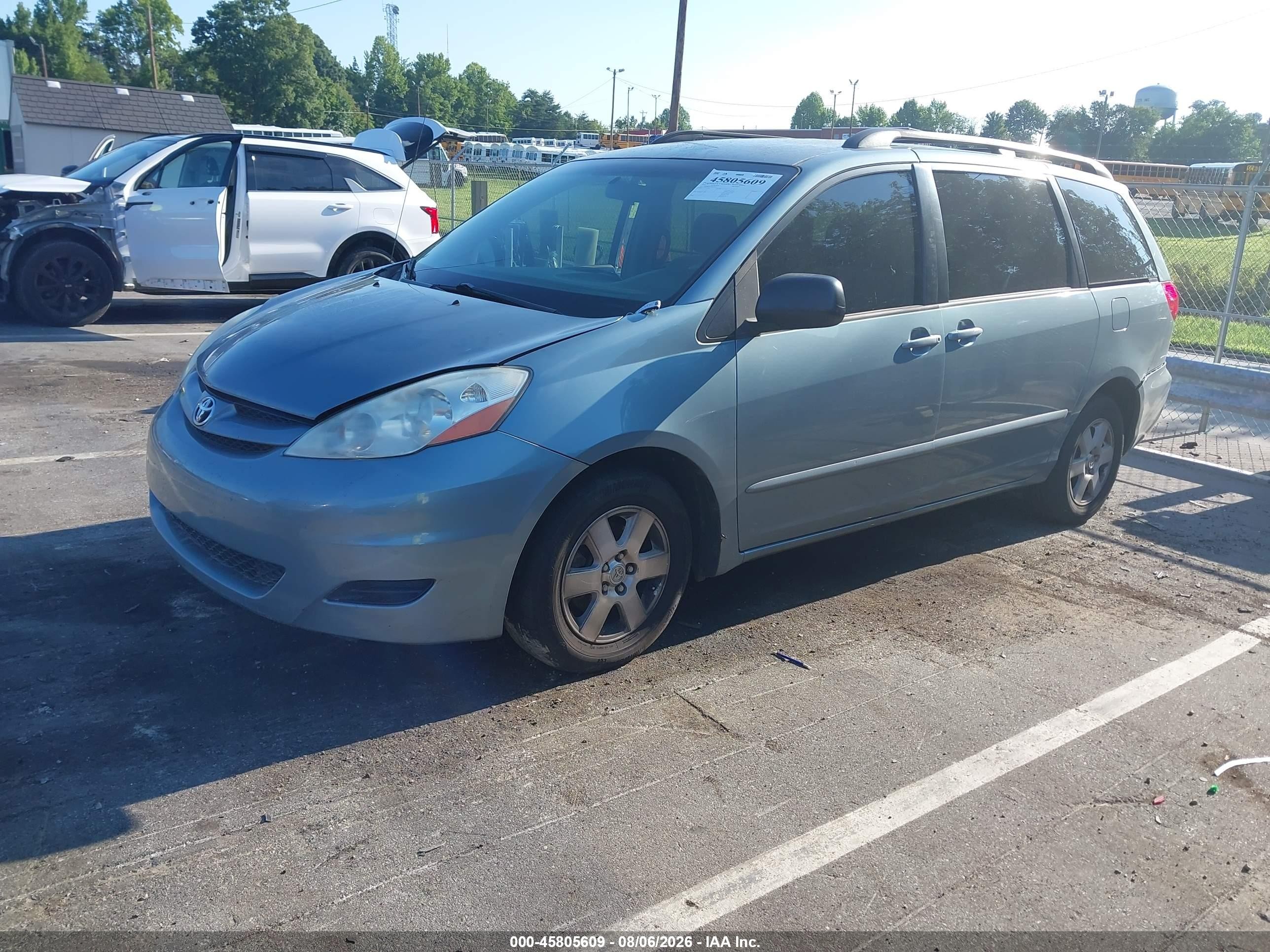 2008 Toyota Sienna Le Light Blue vin: 5TDZK23C28S205511