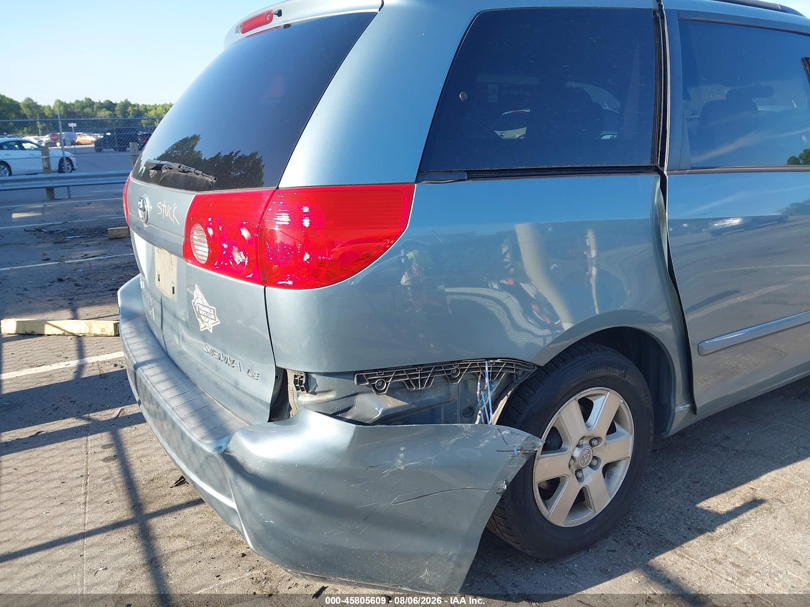 2008 Toyota Sienna Le Light Blue vin: 5TDZK23C28S205511