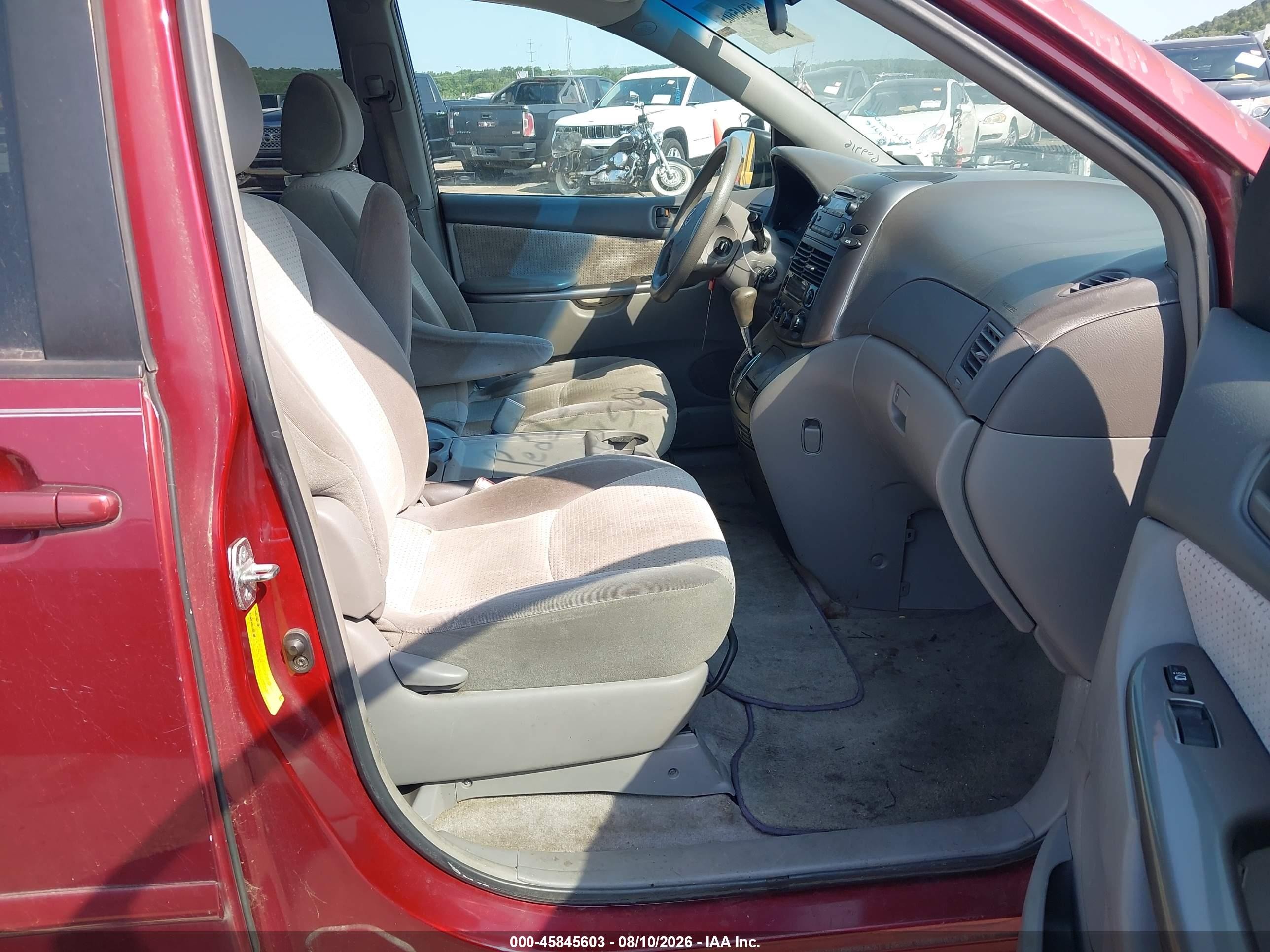2007 Toyota Sienna Le Burgundy vin: 5TDZK23C37S014937