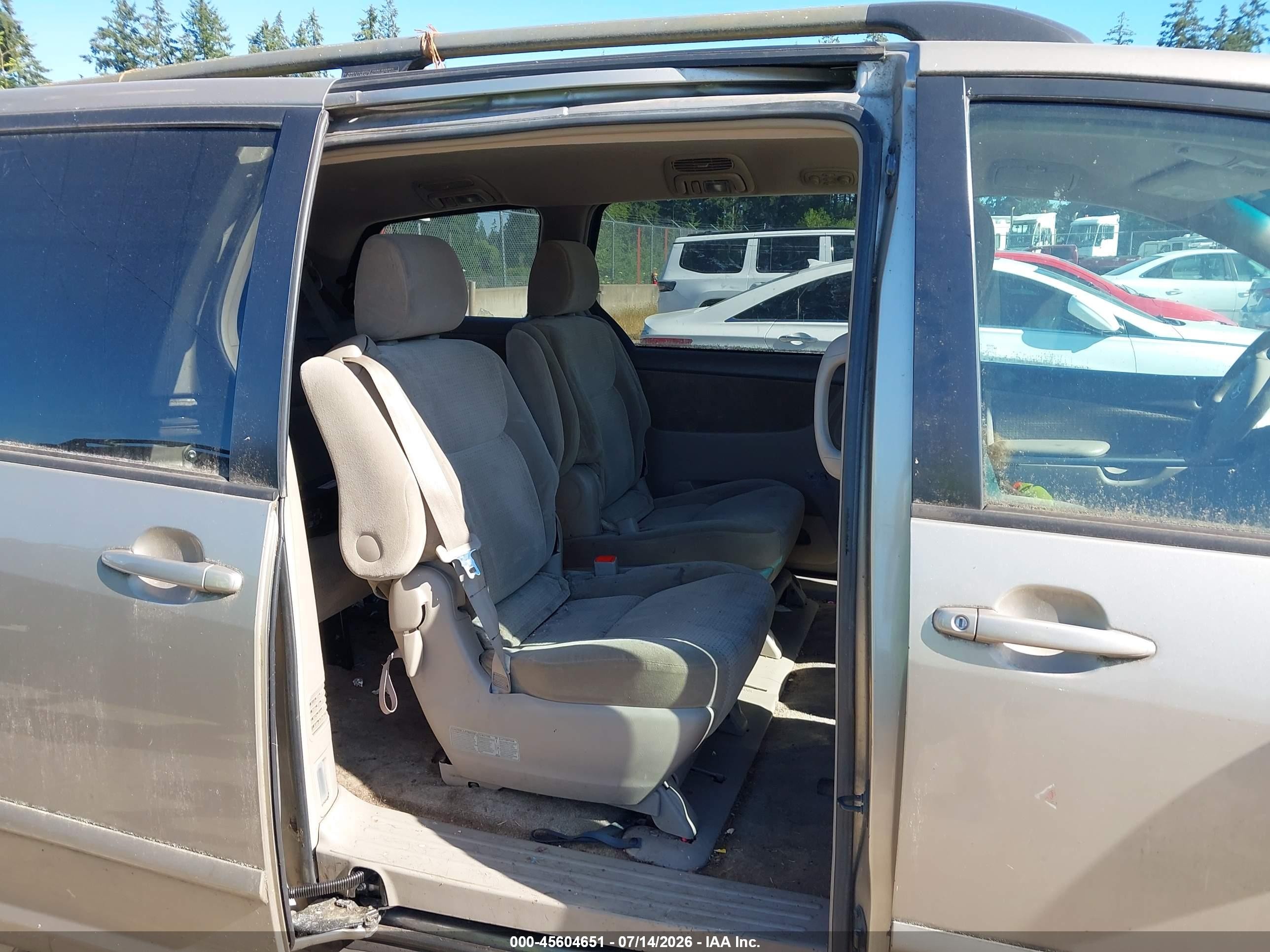 2007 Toyota Sienna Le Gold vin: 5TDZK23C37S026232