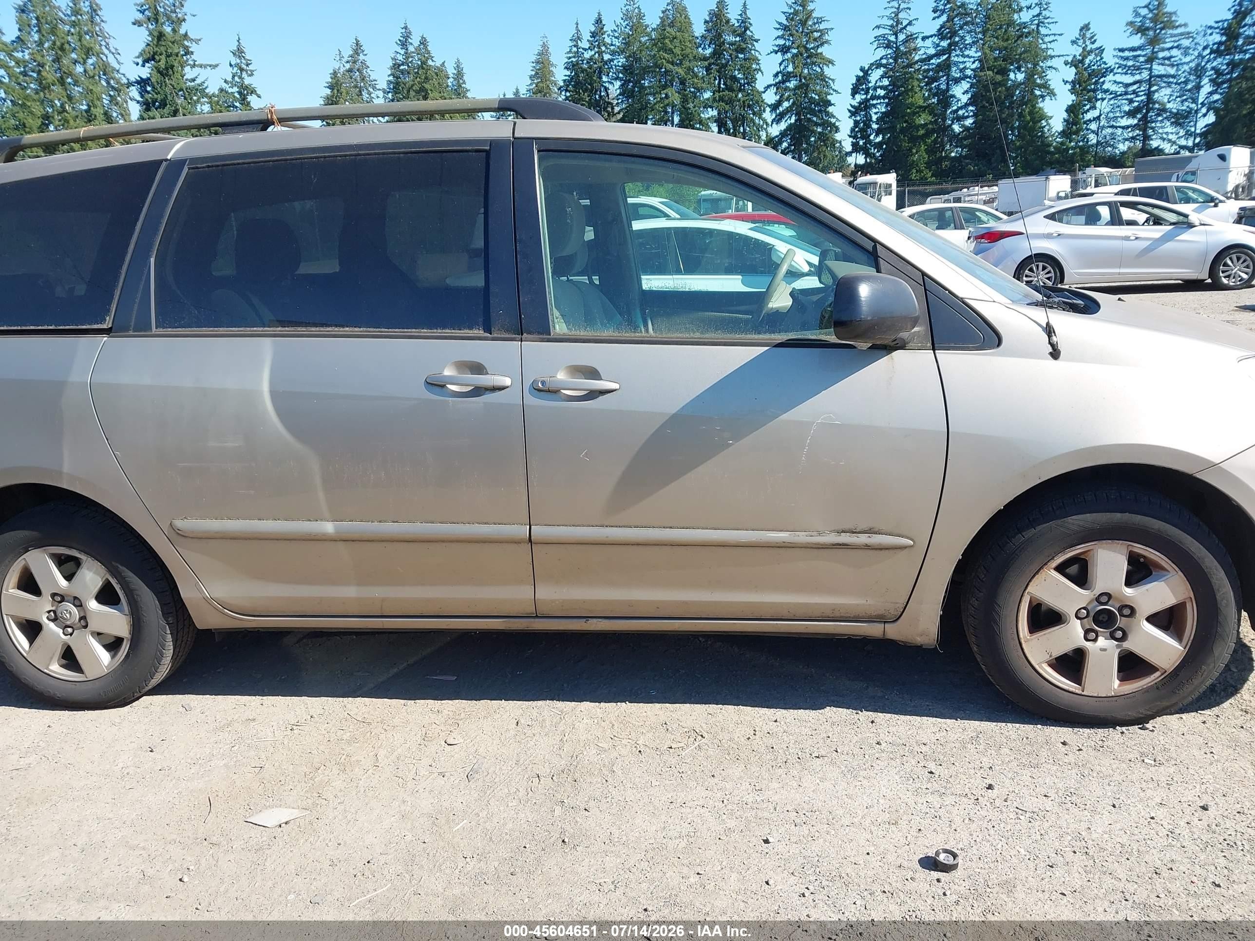 2007 Toyota Sienna Le Gold vin: 5TDZK23C37S026232