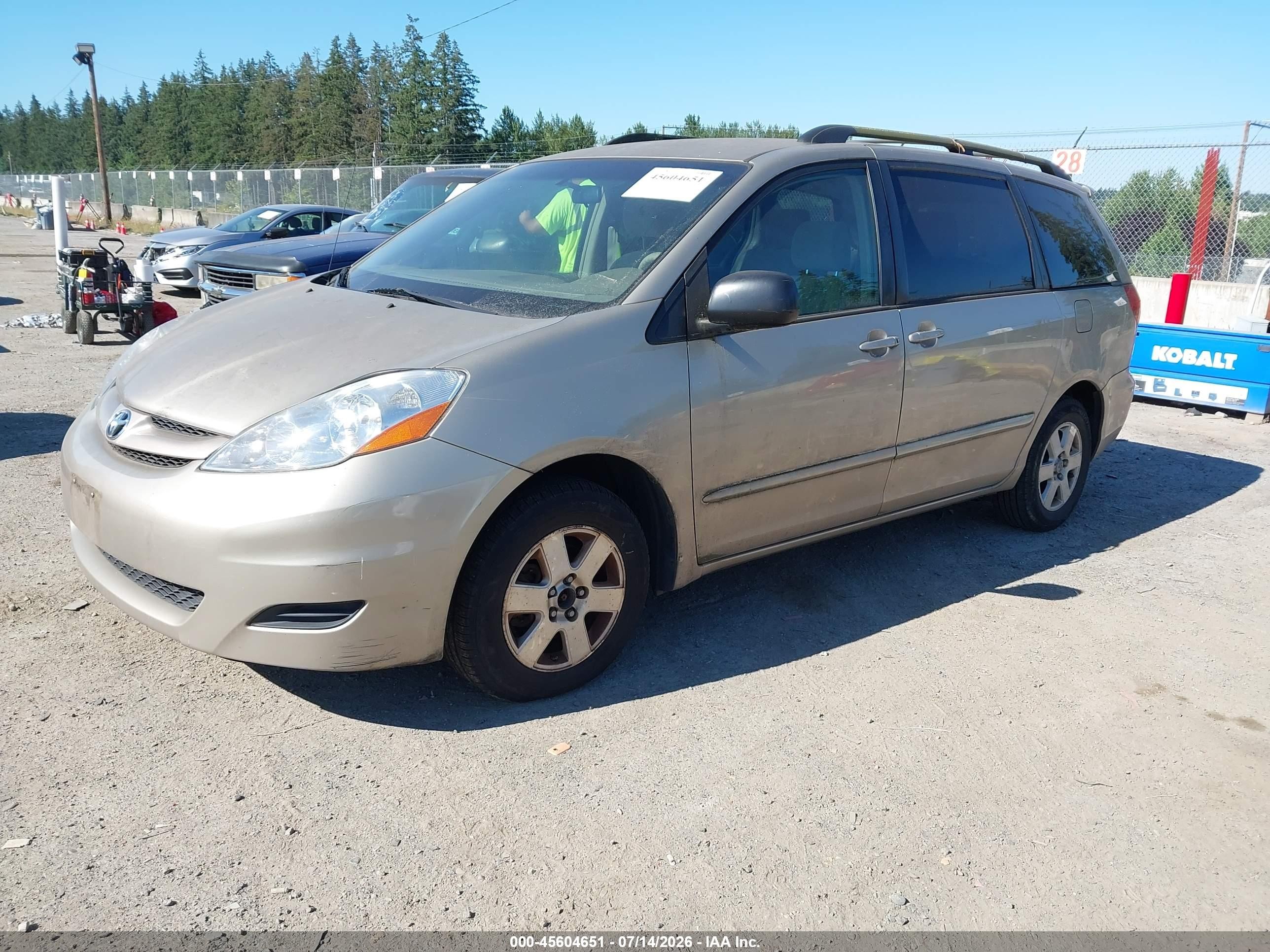 2007 Toyota Sienna Le Gold vin: 5TDZK23C37S026232