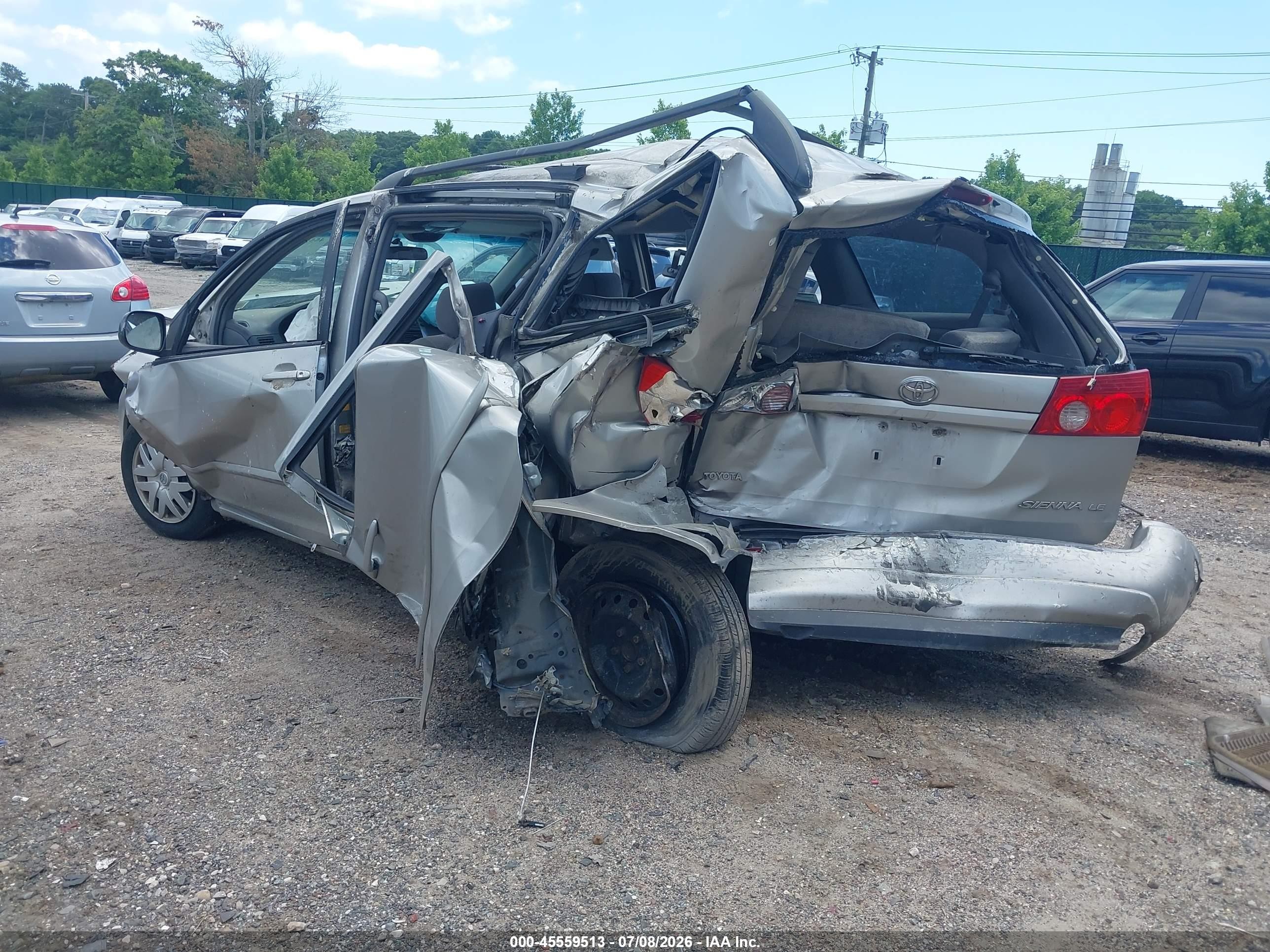 2007 Toyota Sienna Le Бежевый vin: 5TDZK23C37S055911