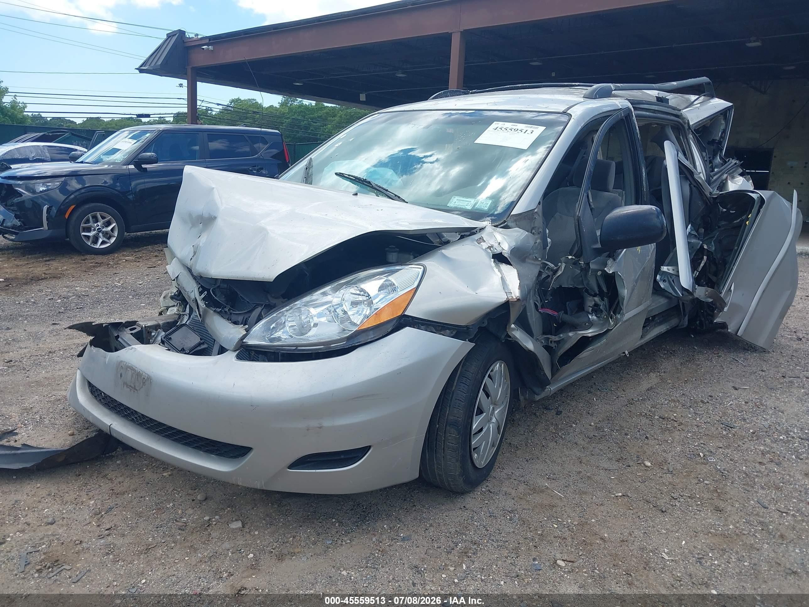 2007 Toyota Sienna Le Бежевый vin: 5TDZK23C37S055911