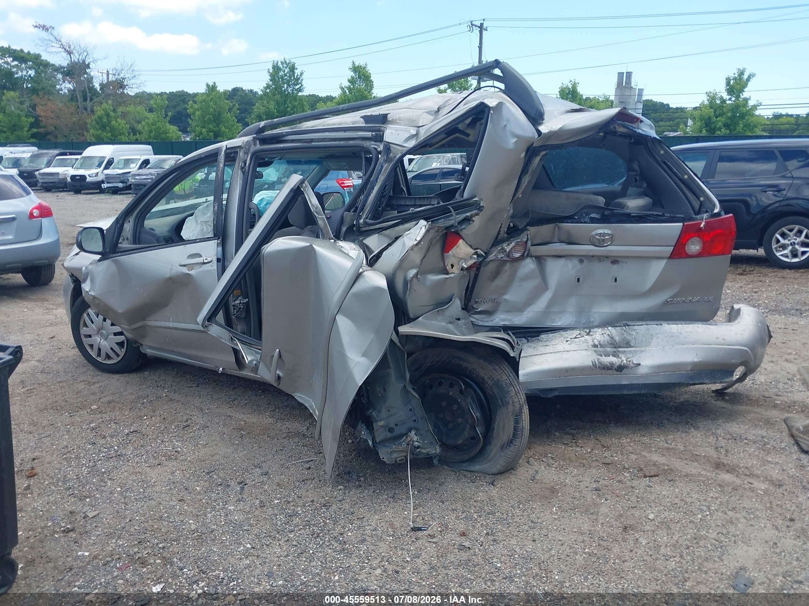 2007 Toyota Sienna Le Бежевый vin: 5TDZK23C37S055911