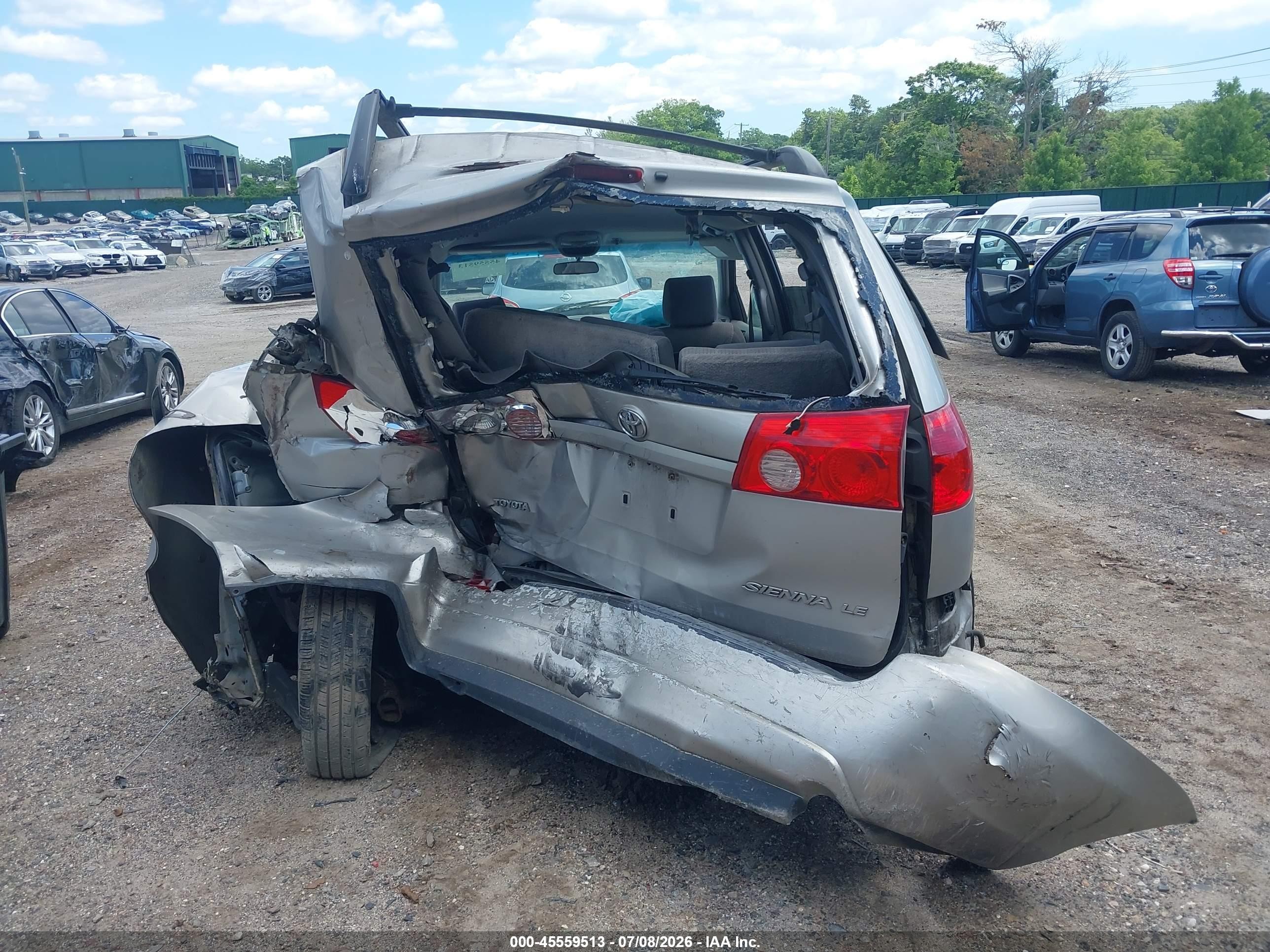 2007 Toyota Sienna Le Бежевый vin: 5TDZK23C37S055911