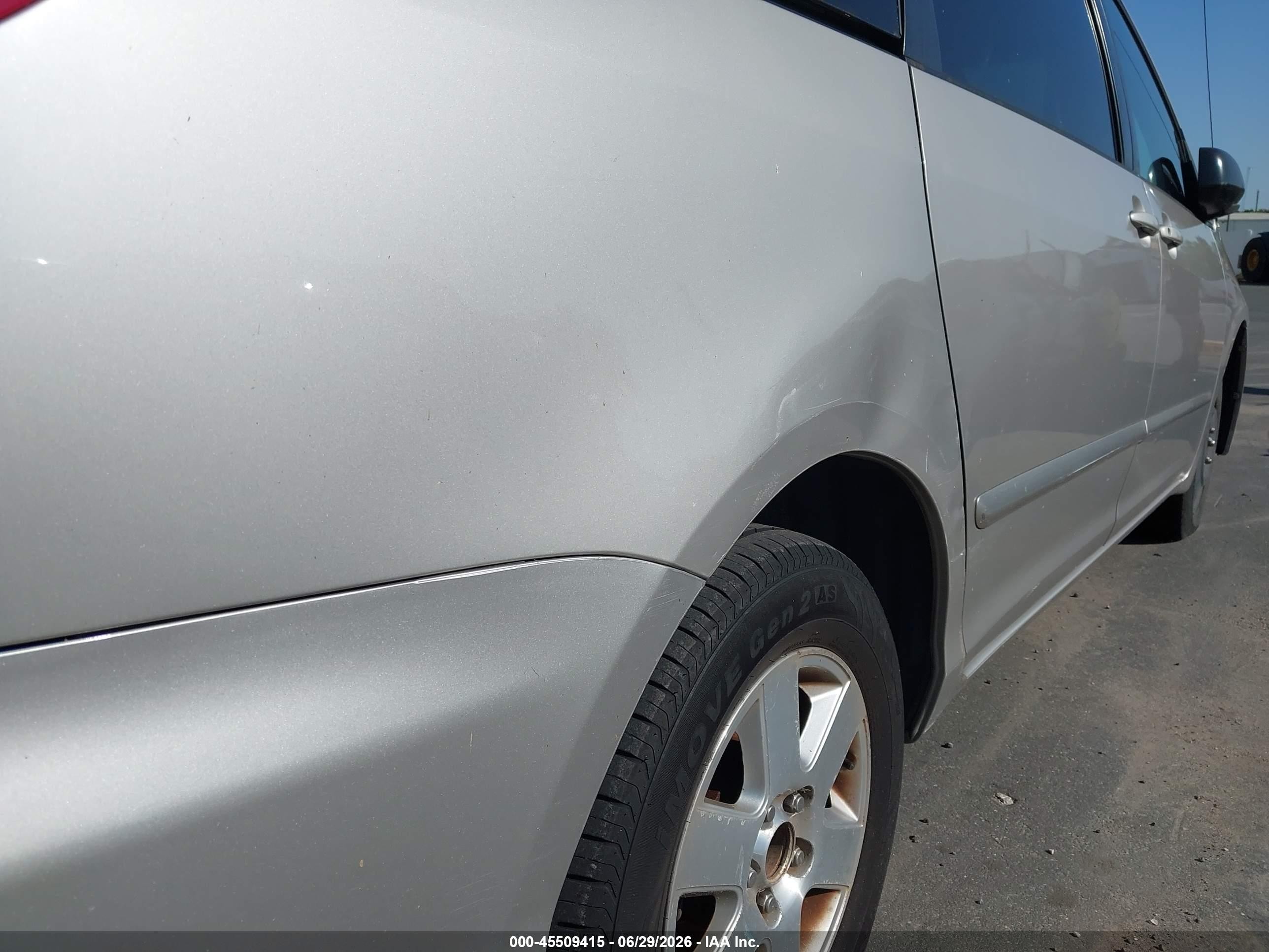 2007 Toyota Sienna Le Серый vin: 5TDZK23C37S062518