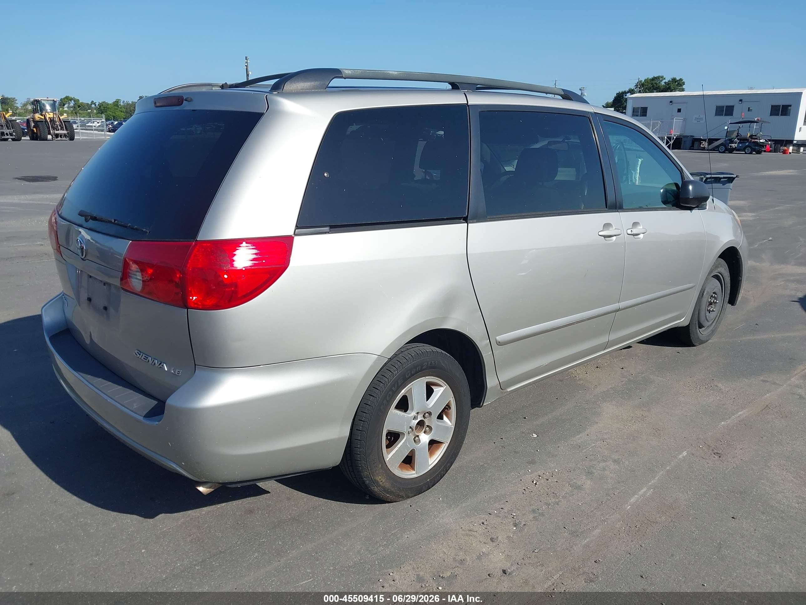 2007 Toyota Sienna Le Серый vin: 5TDZK23C37S062518