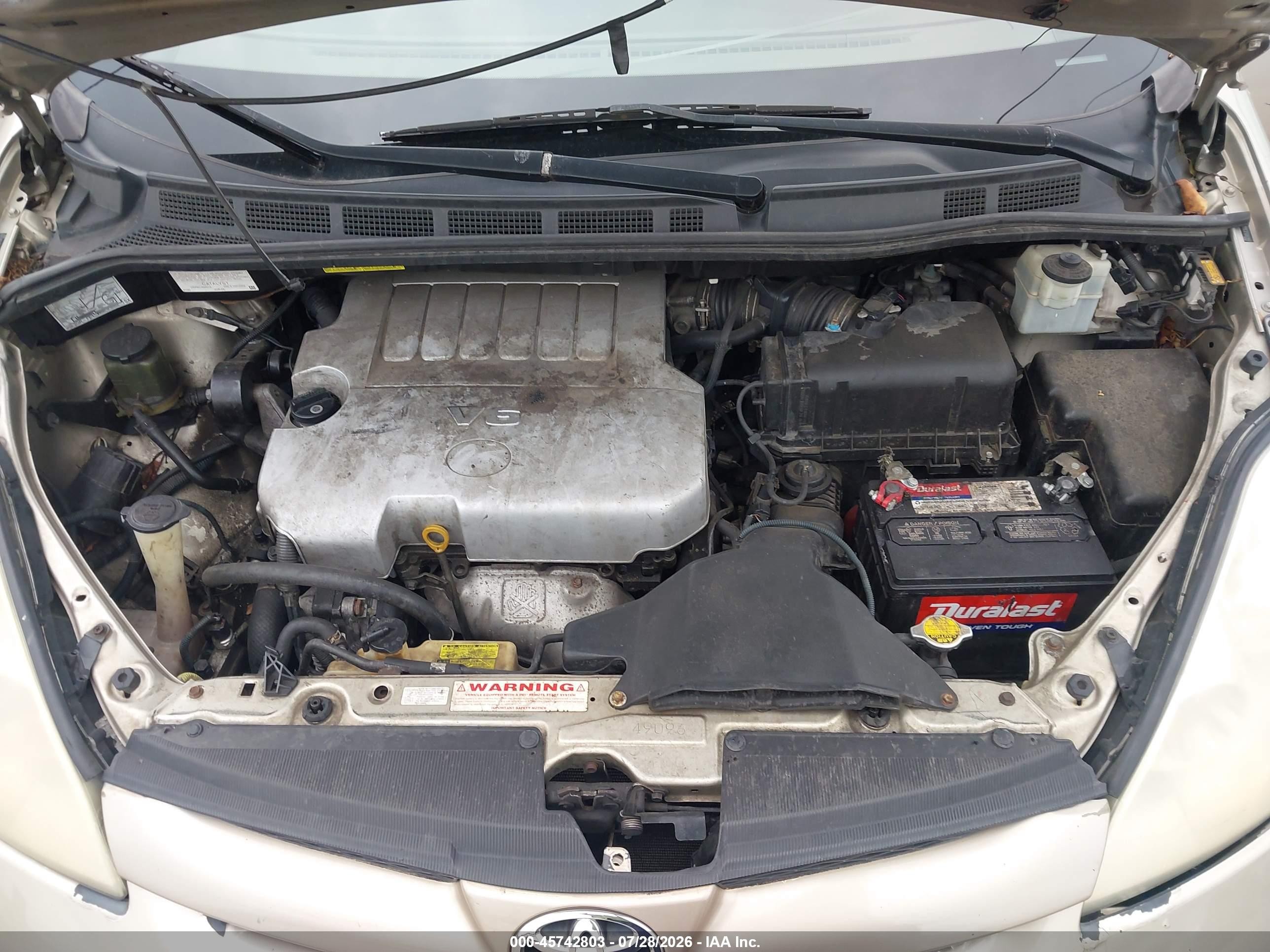 2007 Toyota Sienna Le Gold vin: 5TDZK23C37S083997