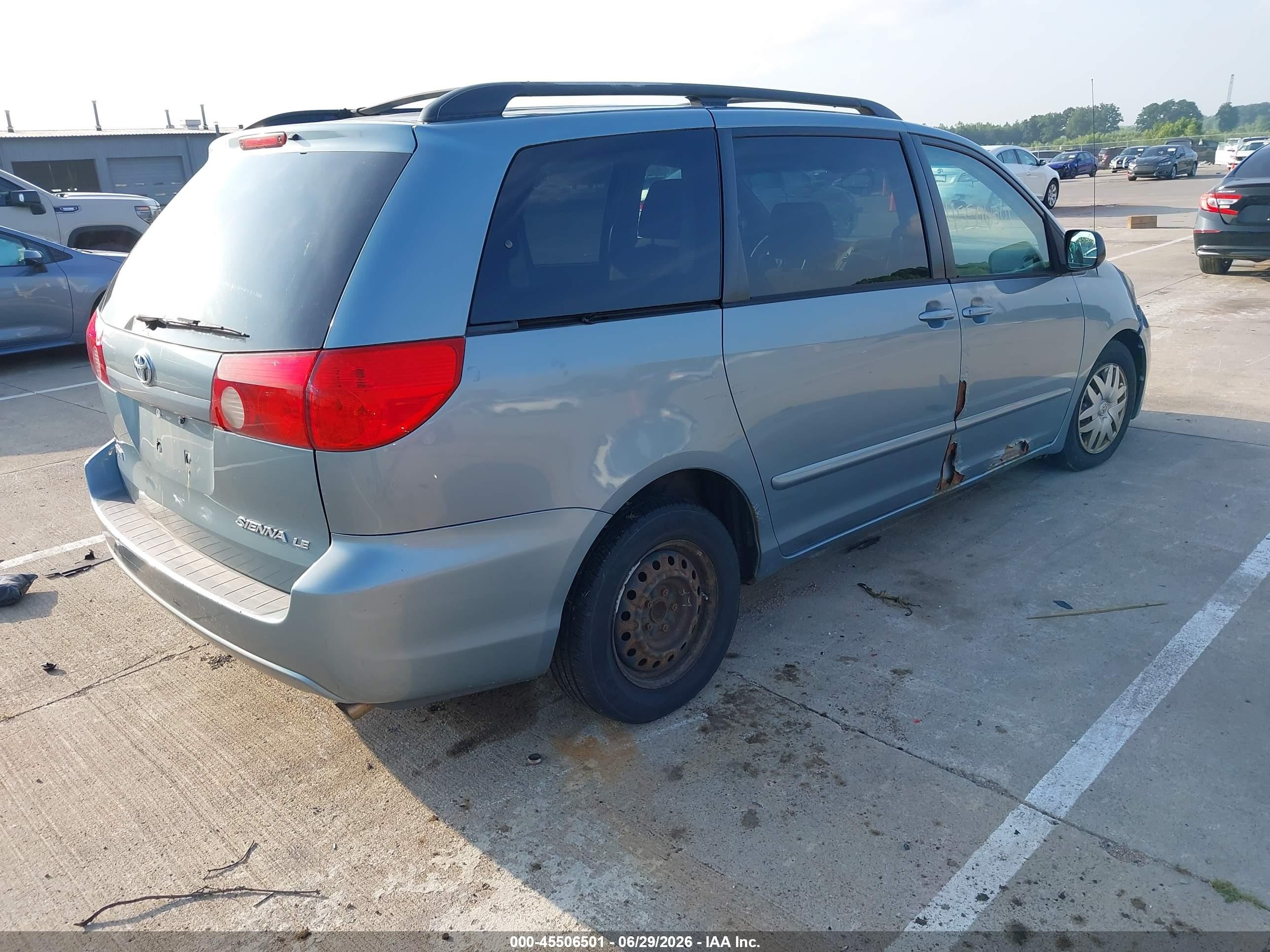 2008 Toyota Sienna Le Teal vin: 5TDZK23C38S113288