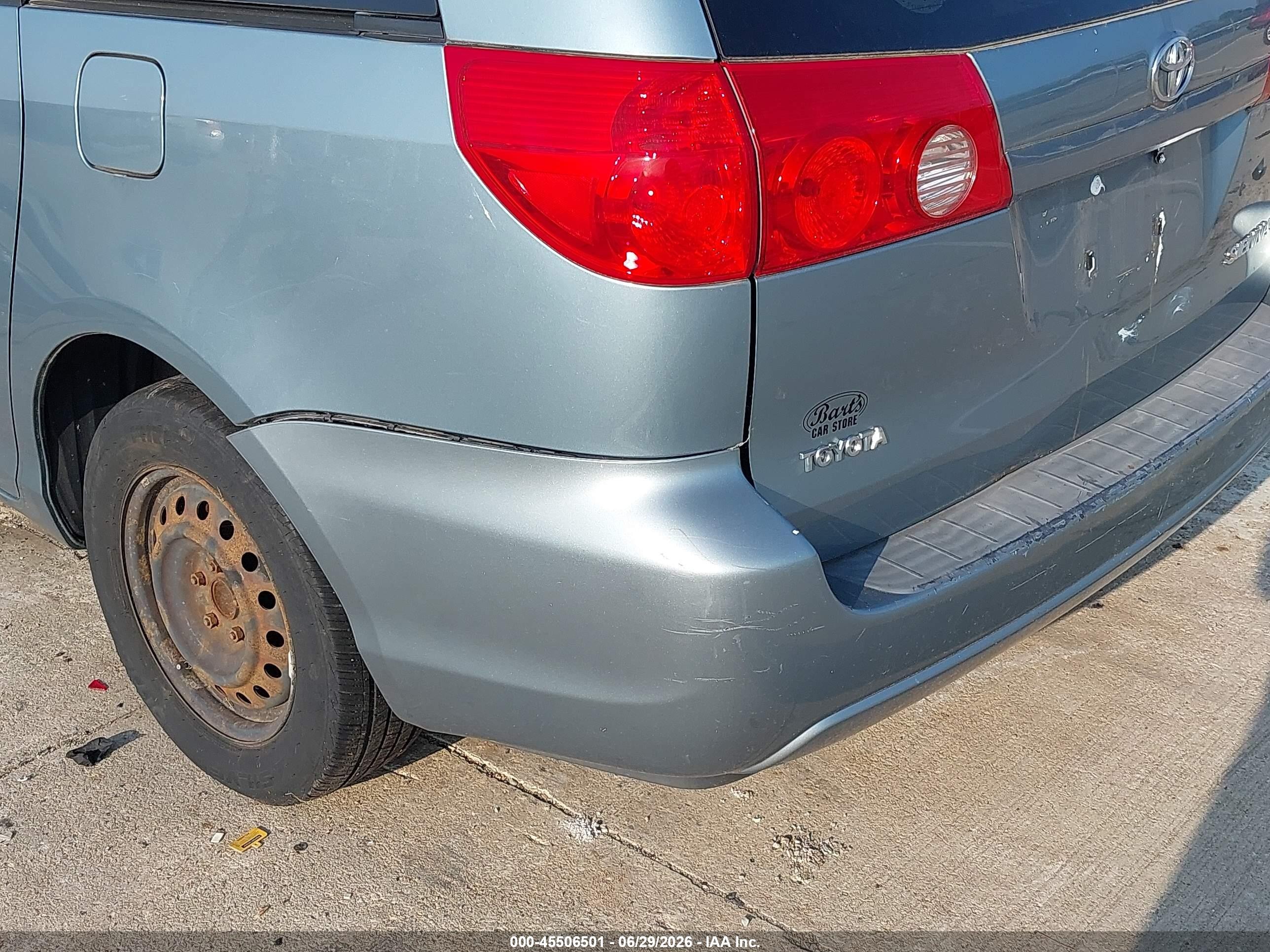 2008 Toyota Sienna Le Teal vin: 5TDZK23C38S113288