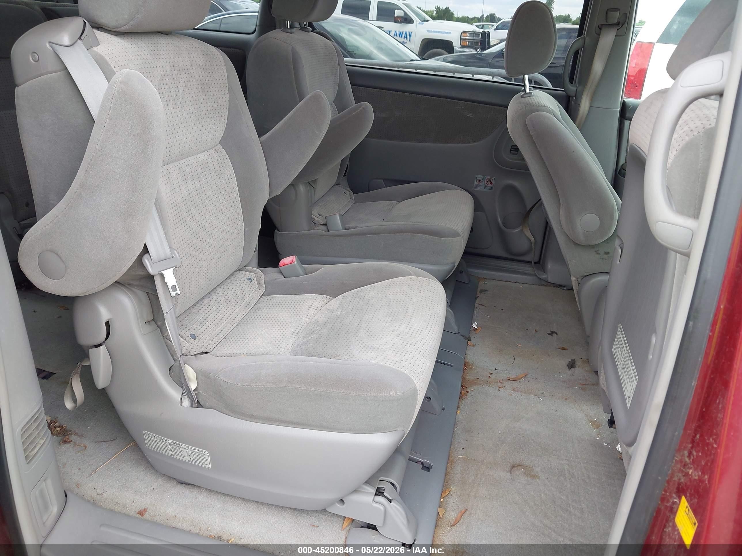 2008 Toyota Sienna Le Burgundy vin: 5TDZK23C38S116028