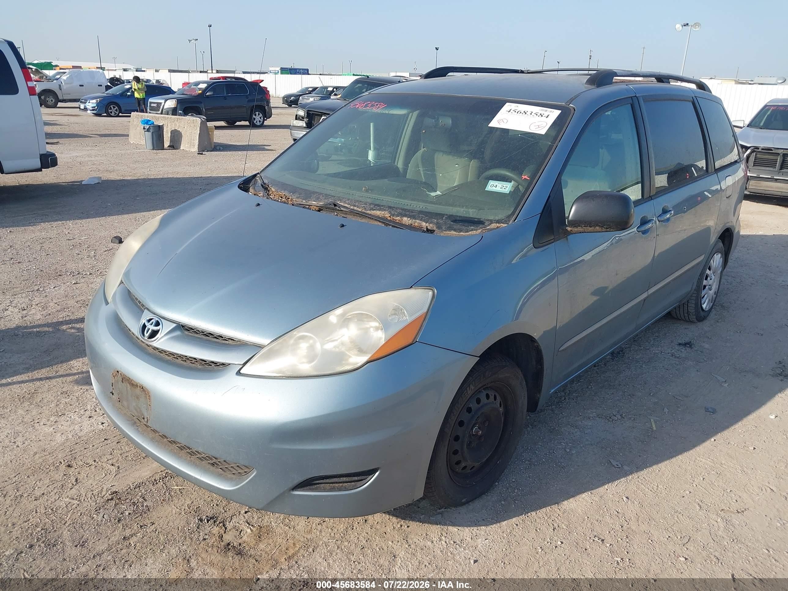 2008 Toyota Sienna Le Blue vin: 5TDZK23C38S123397